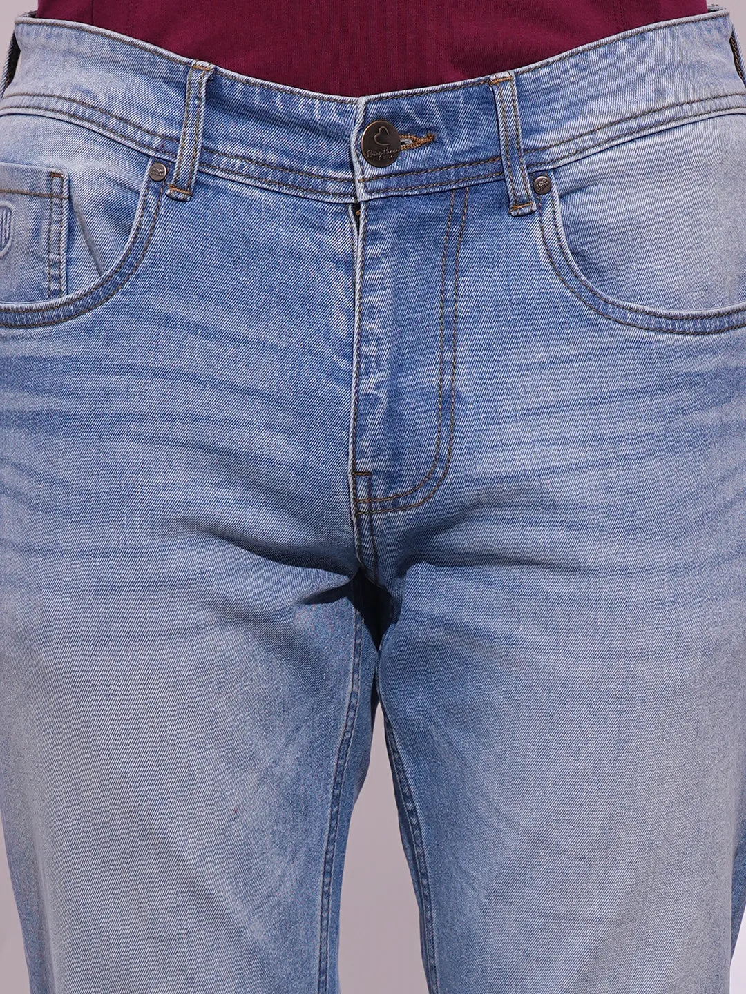 Blue Slim Fit Men's Denims by Being Human Clothing - Image 6