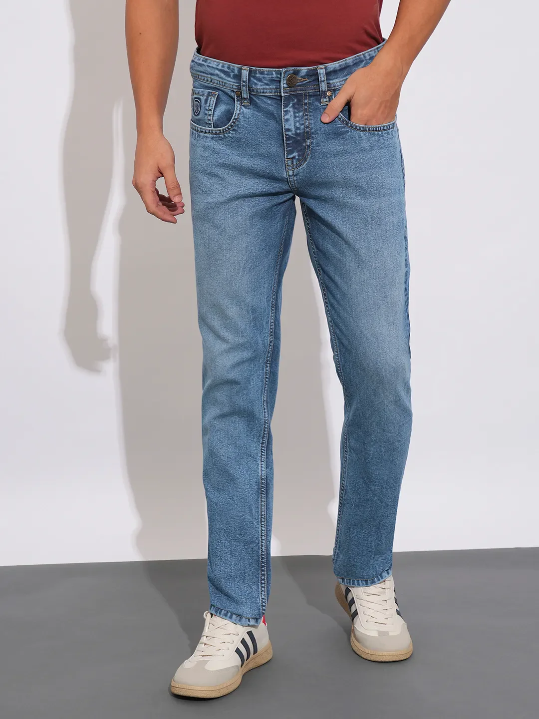 Blue Slim Fit Men's Denims by Being Human Clothing