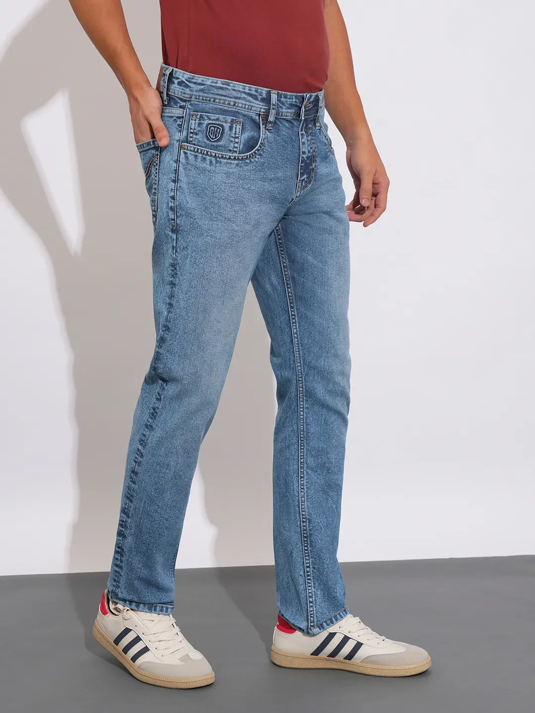 Blue Slim Fit Men's Denims by Being Human Clothing - Image 2