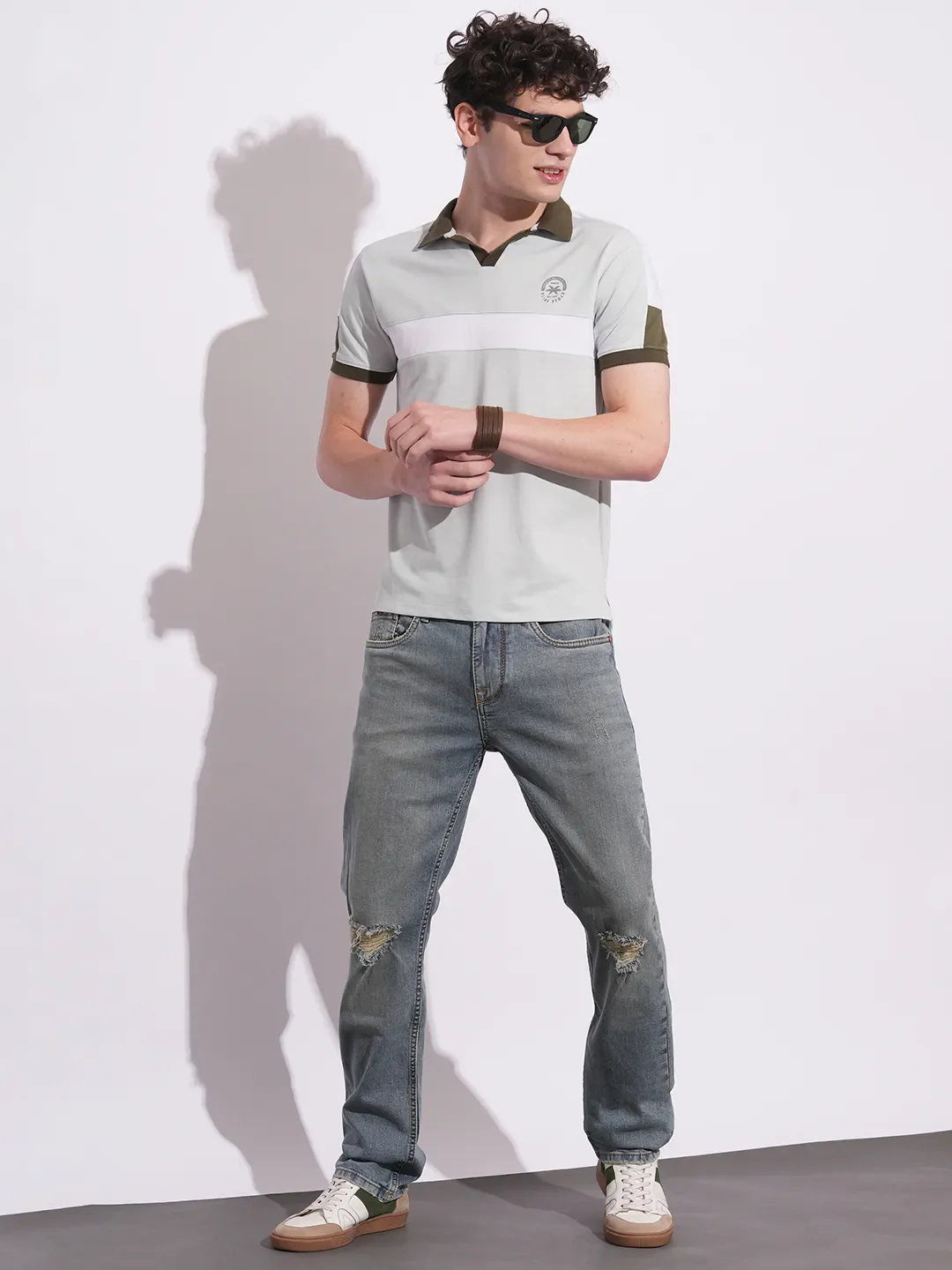Blue Straight Fit Men's Denims by Being Human Clothing - Image 4