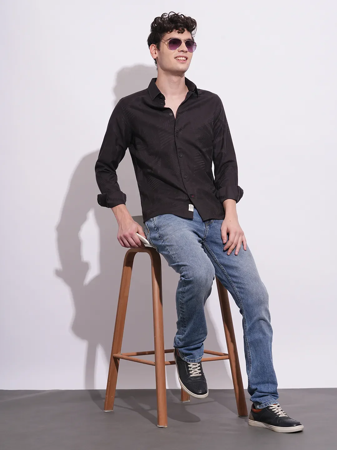 Light Blue Slim Fit Denims For Men By Being Human Clothing - Image 4