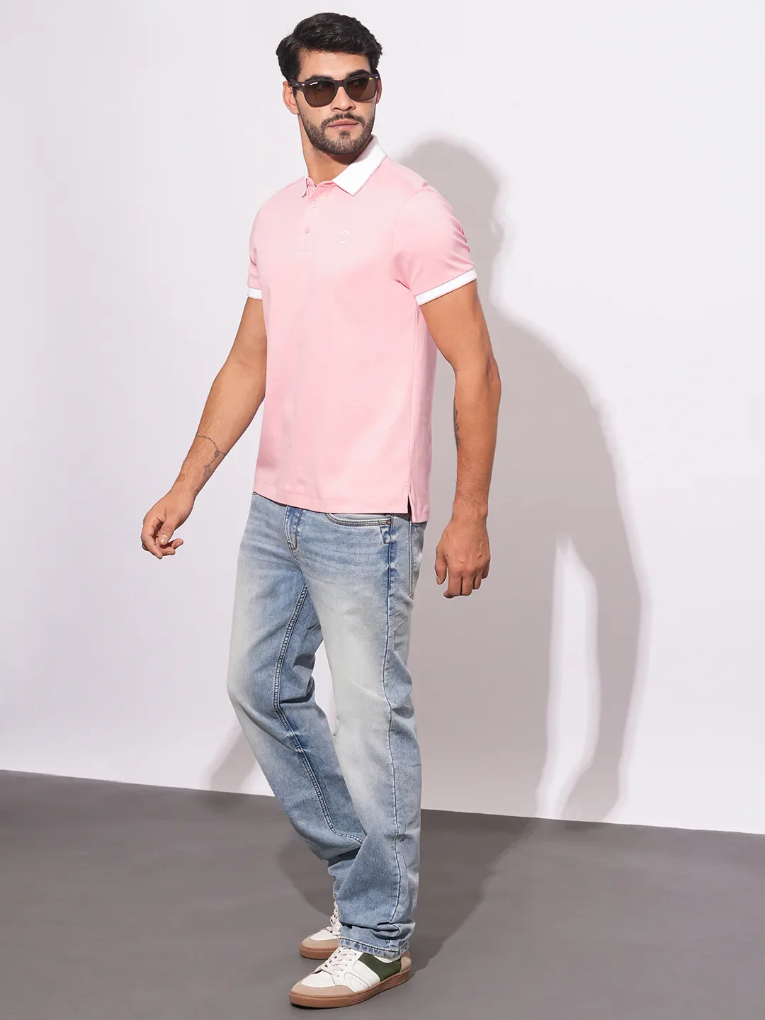 Light Blue Straight Fit Denims For Men By Being Human Clothing - Image 4