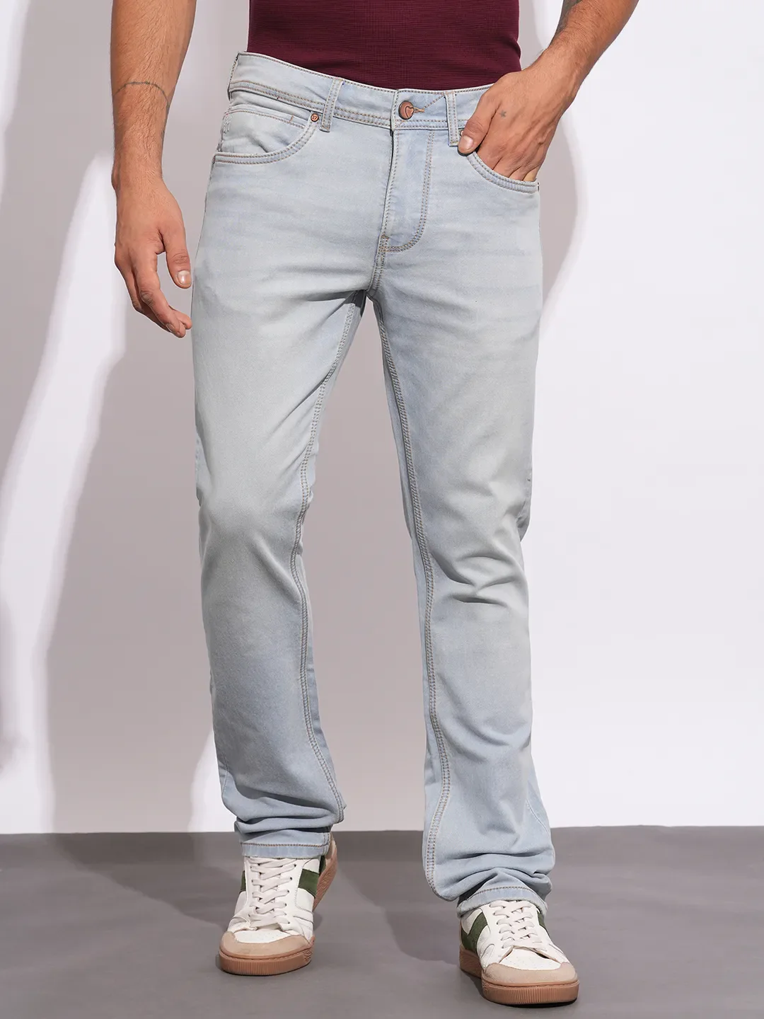 Blue Boot Cut Fit Men's Denims by Being Human Clothing
