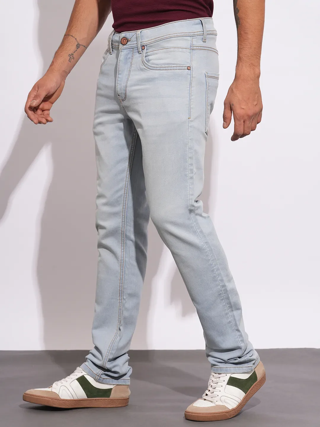 Blue Boot Cut Fit Men's Denims by Being Human Clothing - Image 2