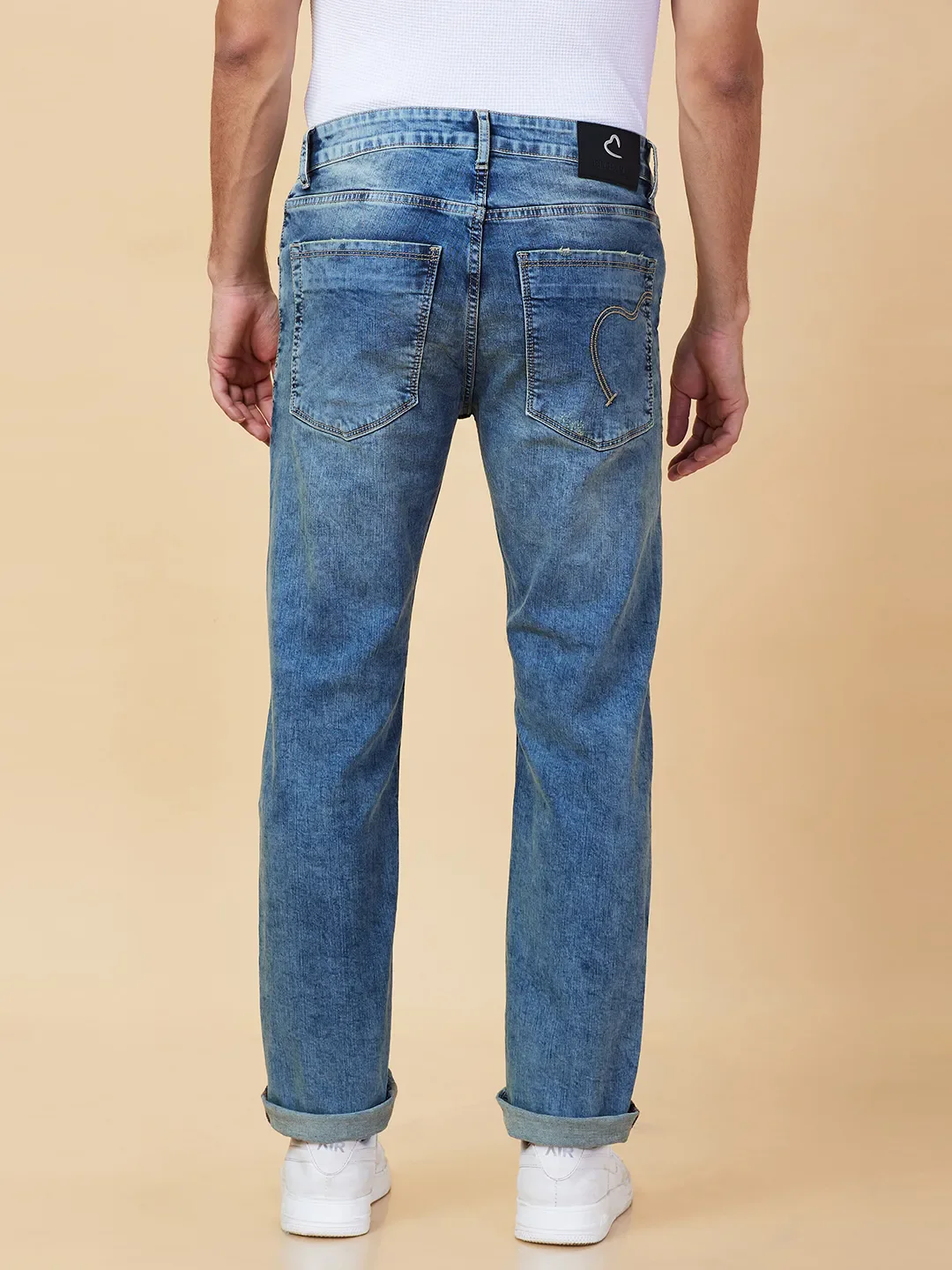 Blue Slim Fit Men's Denims by Being Human Clothing - Image 3