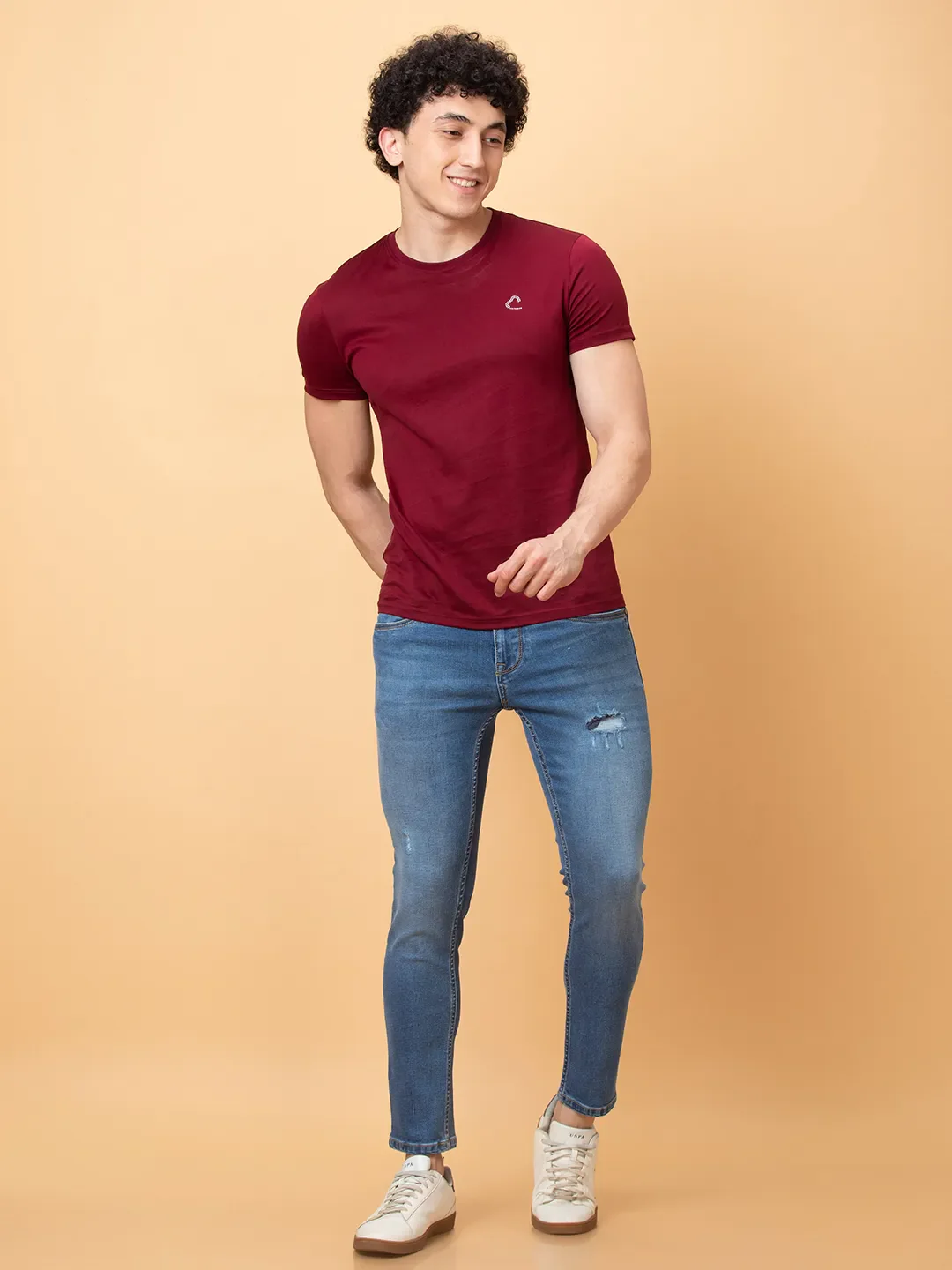 Blue Cropped fit Men's Denims by Being Human Clothing - Image 6