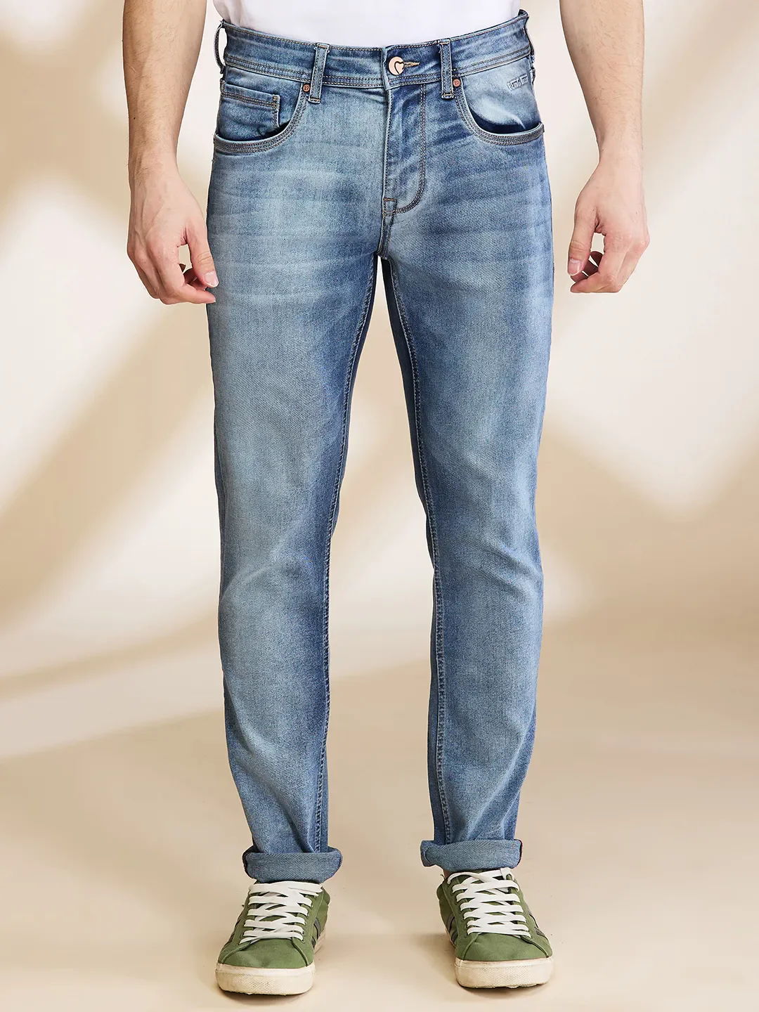 Blue Skinny fit Men's Denims by Being Human Clothing