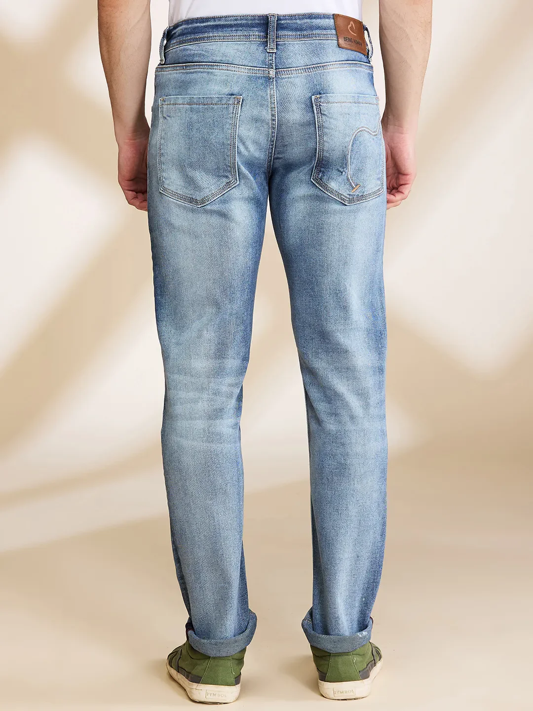 Blue Skinny fit Men's Denims by Being Human Clothing - Image 3