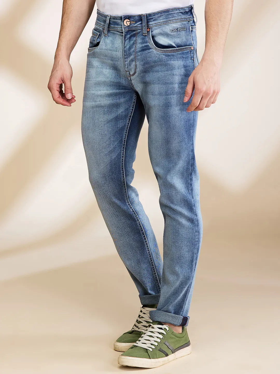 Blue Skinny fit Men's Denims by Being Human Clothing - Image 4