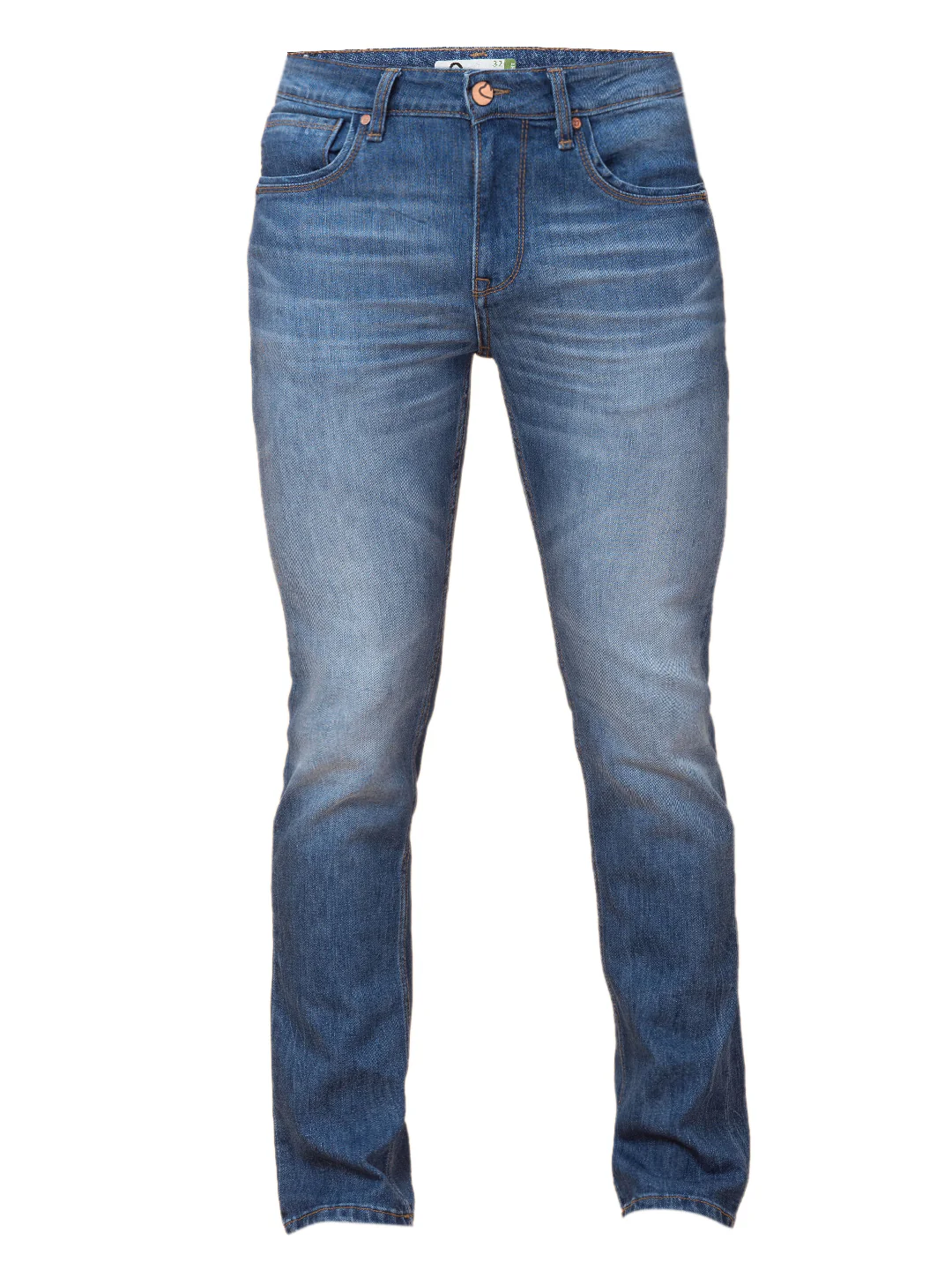 Mid Tone Straight Fit Denims For Men By Being Human Clothing - Image 3