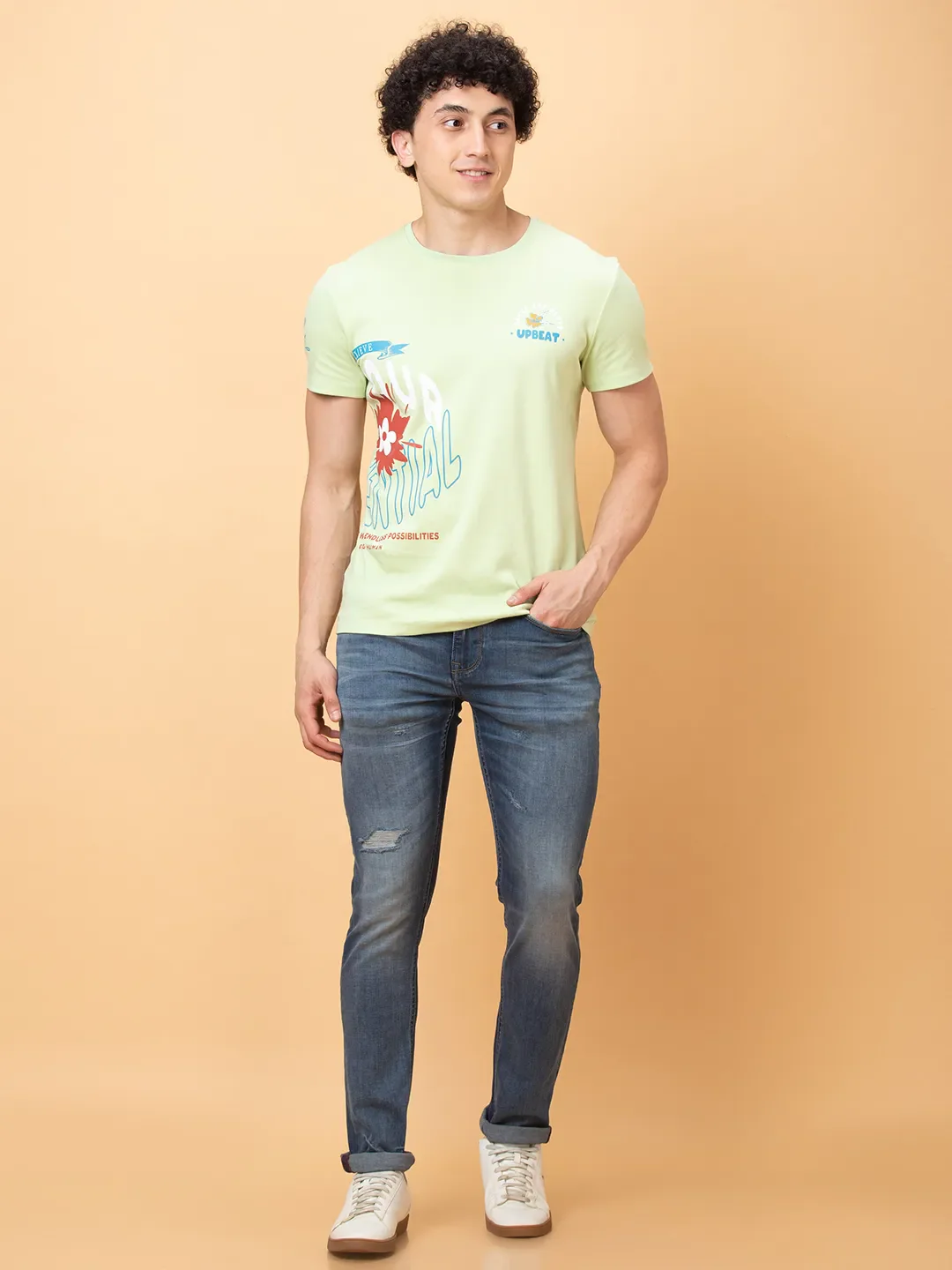 Blue Slim Fit Men's Denims by Being Human Clothing - Image 2