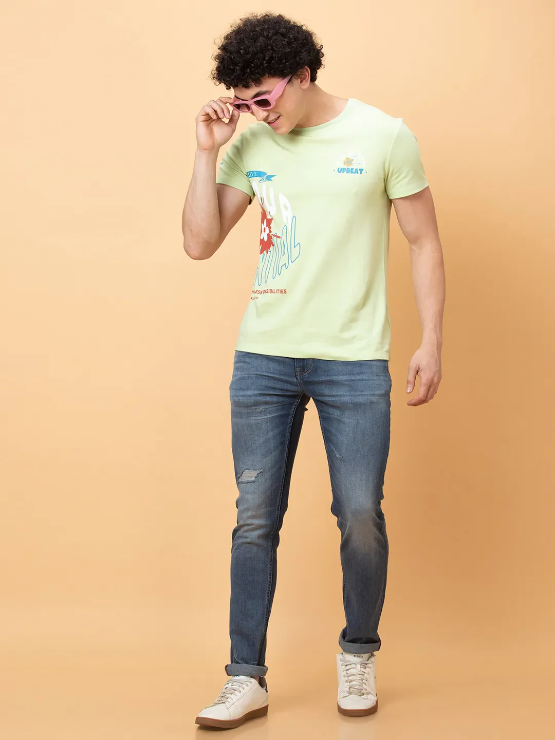 Blue Slim Fit Men's Denims by Being Human Clothing - Image 6