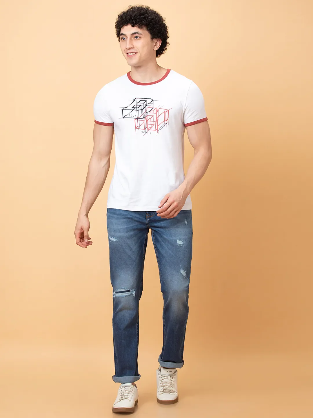 Blue Straight Fit Men's Denims by Being Human Clothing - Image 2