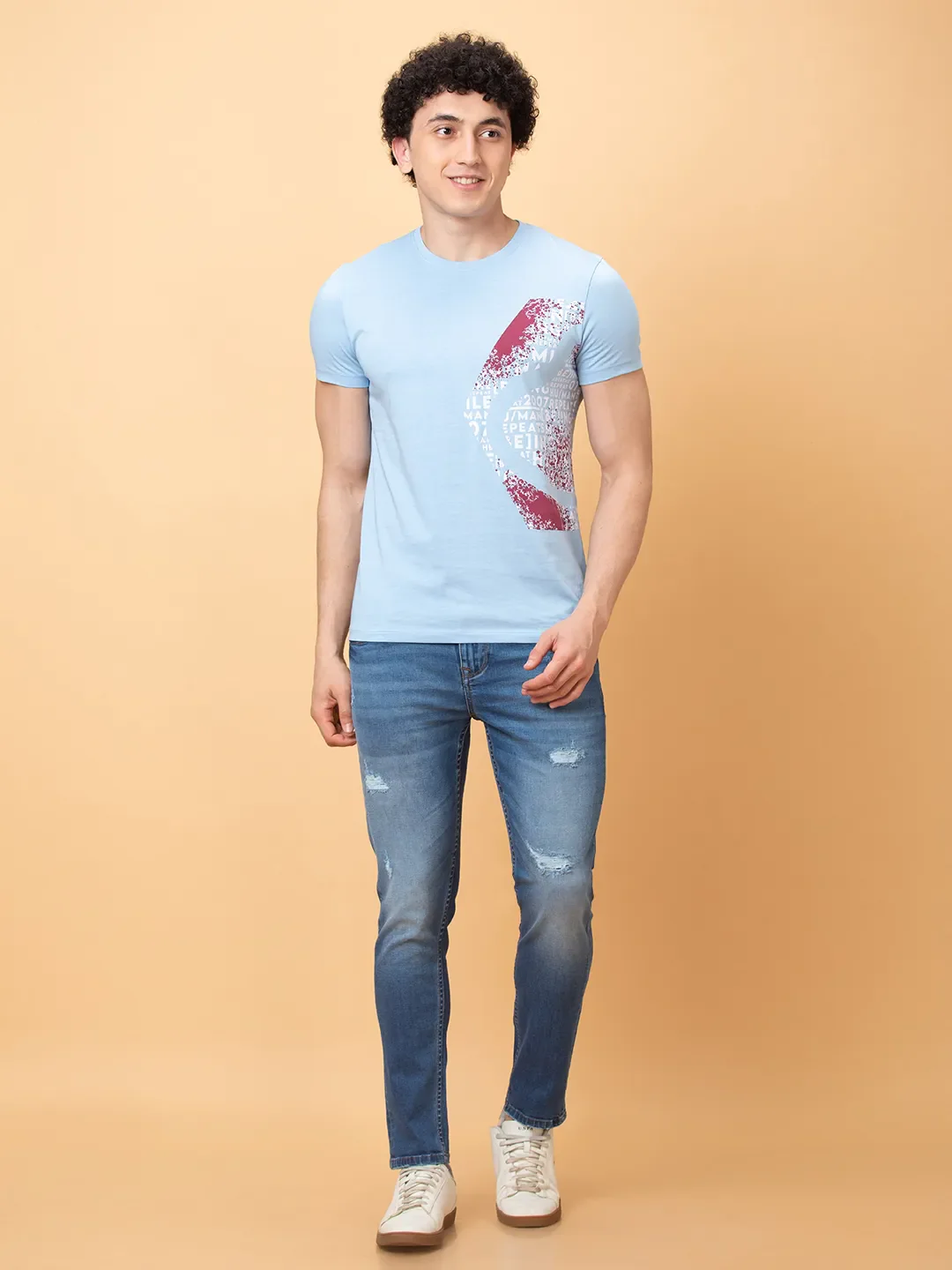Blue Straight Fit Men's Denims by Being Human Clothing - Image 2