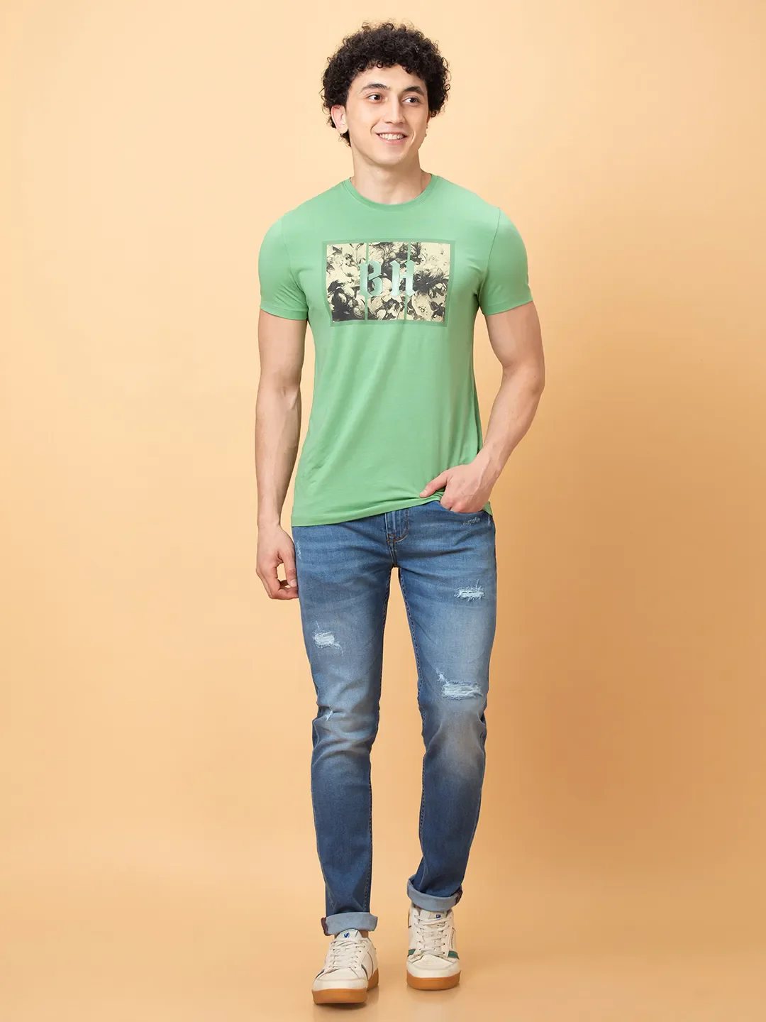 Blue Slim Fit Denims For Men By Being Human Clothing - Image 2