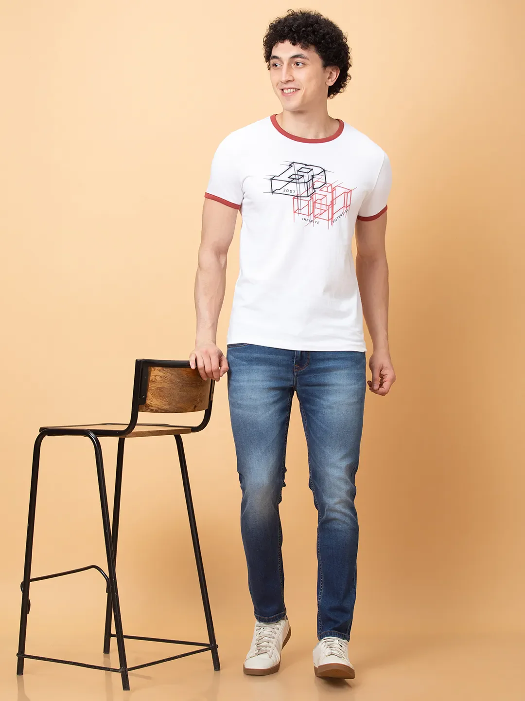 Blue Cropped fit Men's Denims by Being Human Clothing - Image 6