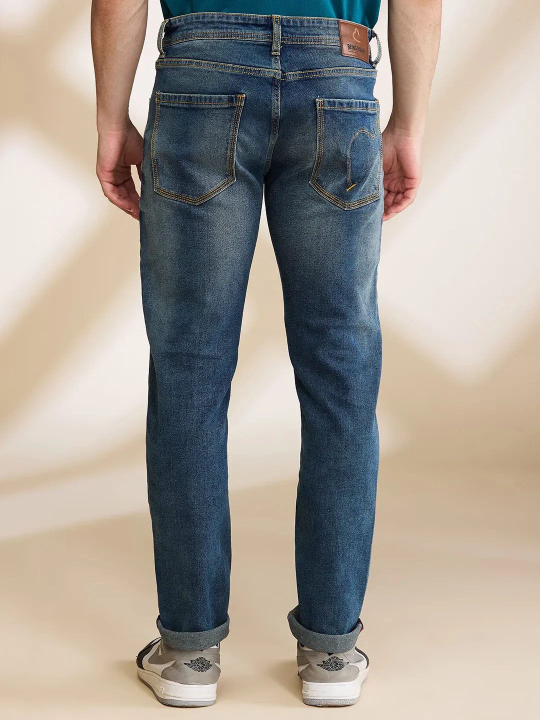 Blue Skinny fit Men's Denims by Being Human Clothing - Image 3