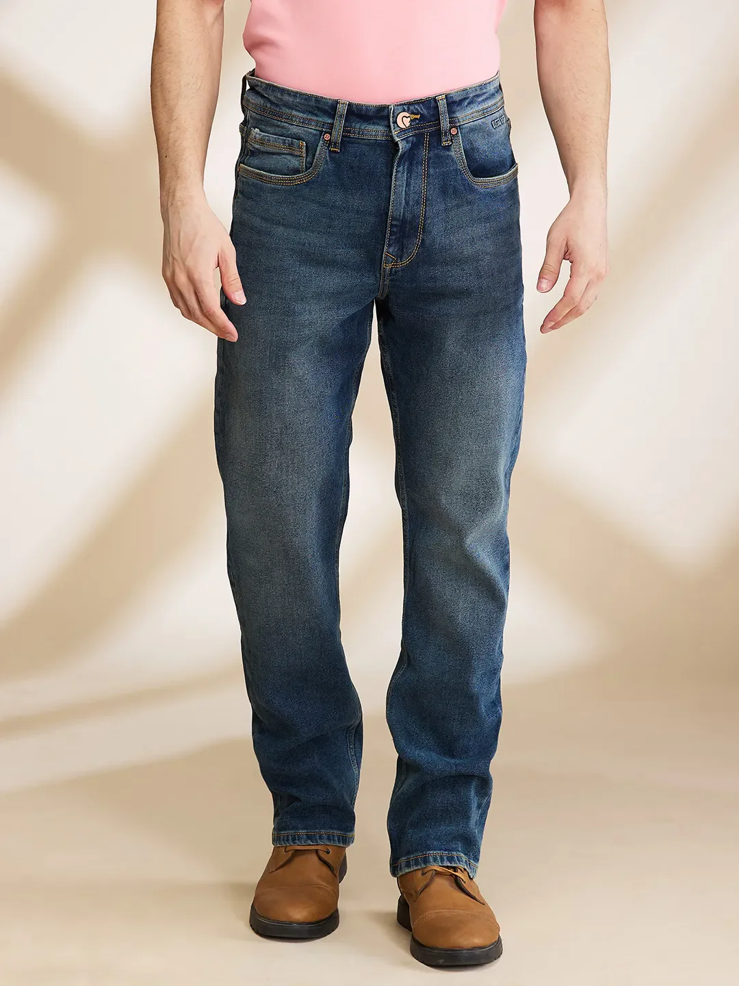 Blue Boot Cut Fit Men's Denims by Being Human Clothing