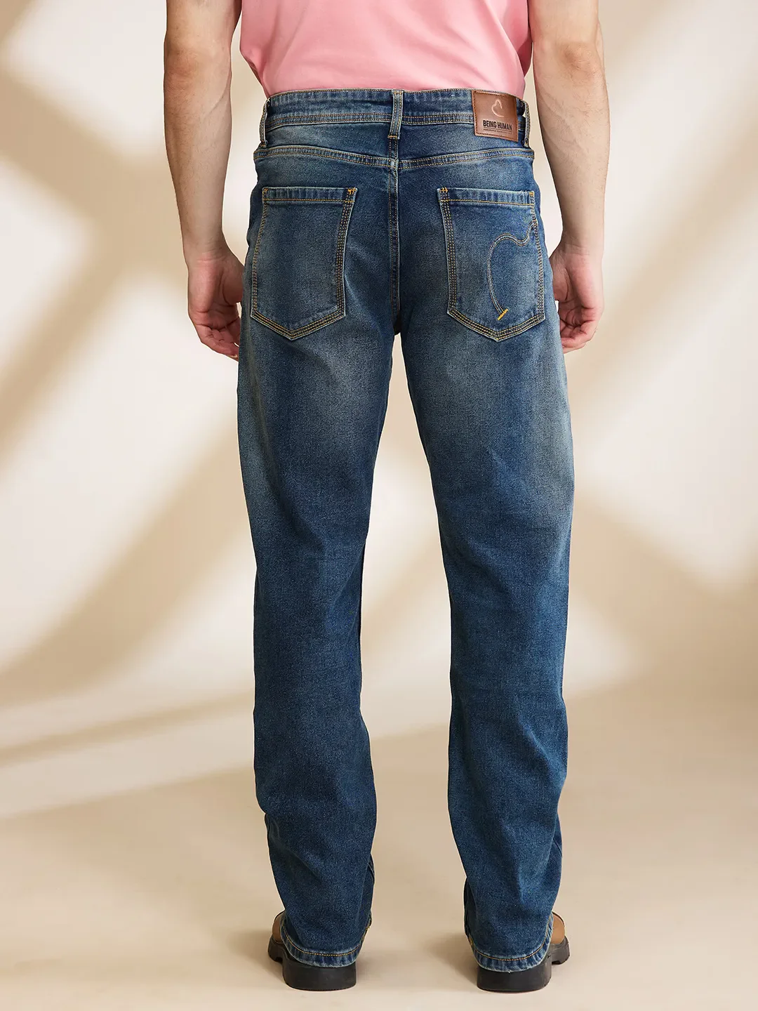 Blue Boot Cut Fit Men's Denims by Being Human Clothing - Image 3