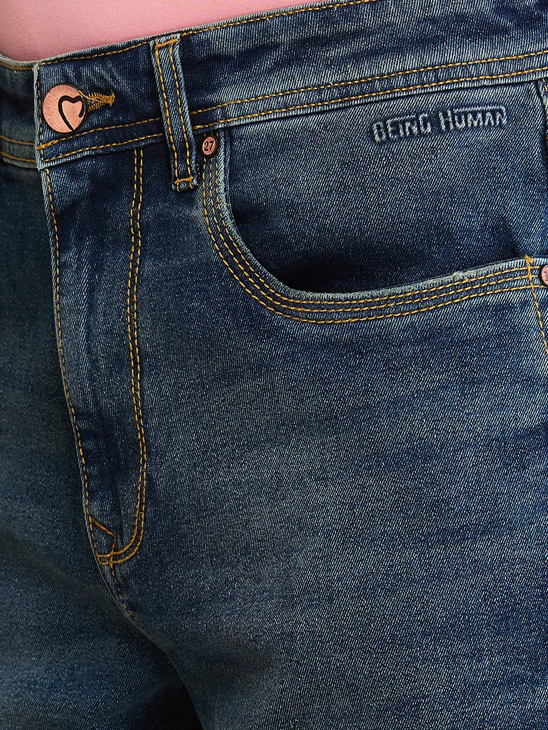 Blue Boot Cut Fit Men's Denims by Being Human Clothing - Image 5
