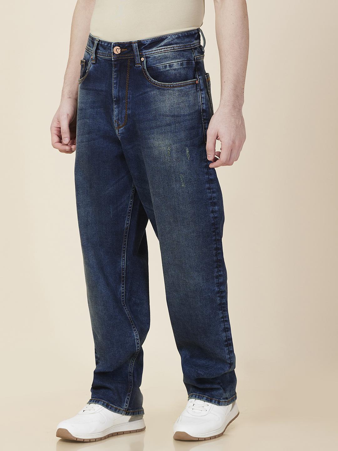 Blue Anti Fit Denims For Men By Being Human Clothing - Image 2