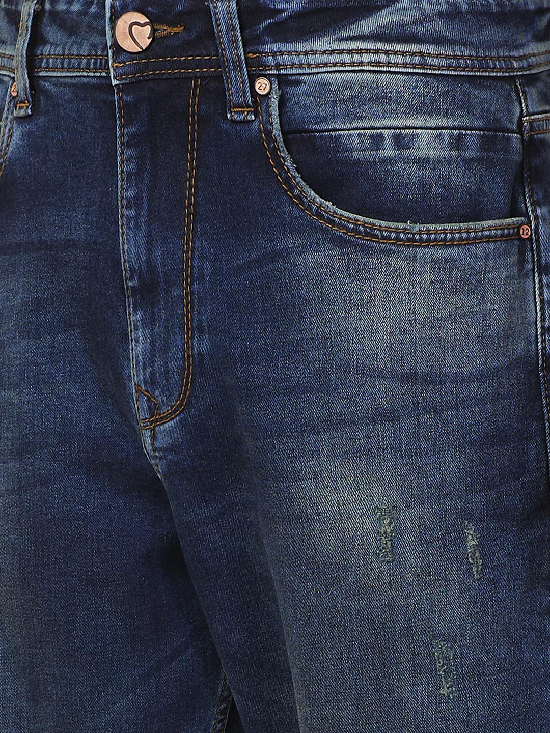 Blue Anti Fit Denims For Men By Being Human Clothing - Image 4
