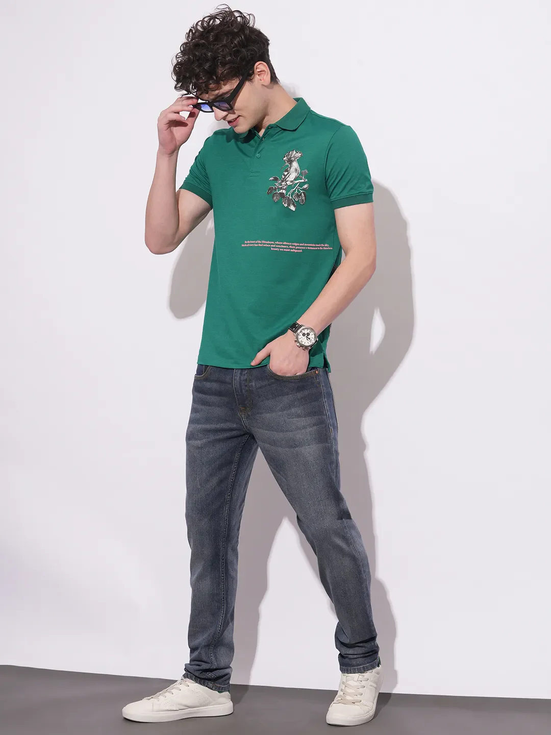 Blue Skinny Fit Denims For Men By Being Human Clothing - Image 4