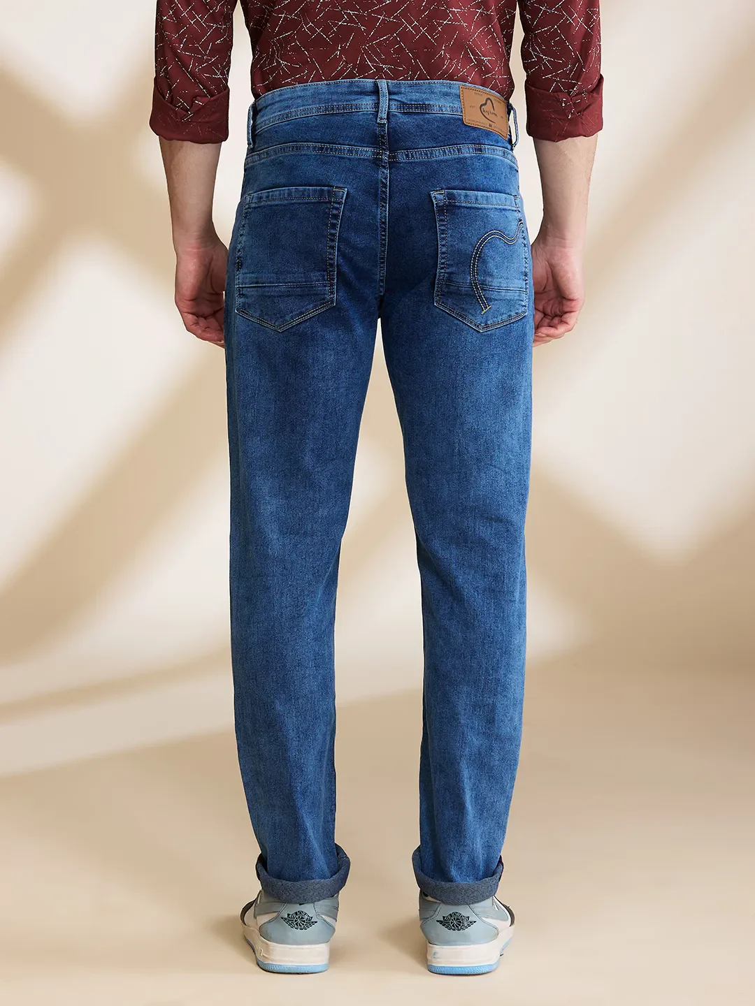 Blue Slim Fit Men's Denims by Being Human Clothing - Image 3