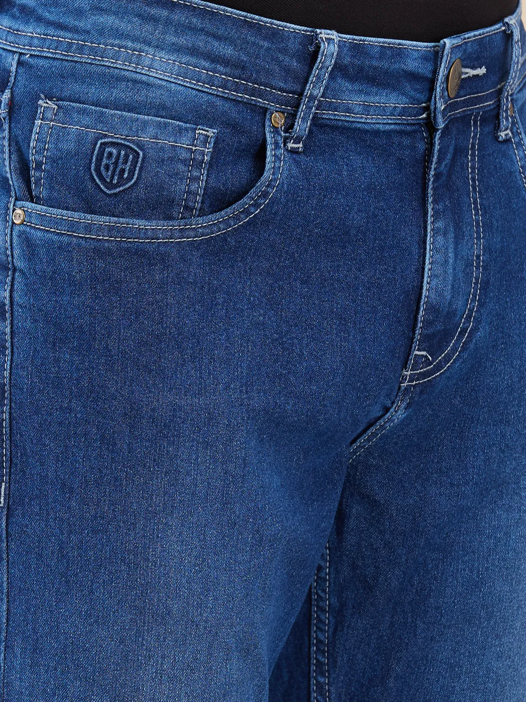 Blue Slim Fit Men's Denims by Being Human Clothing - Image 5