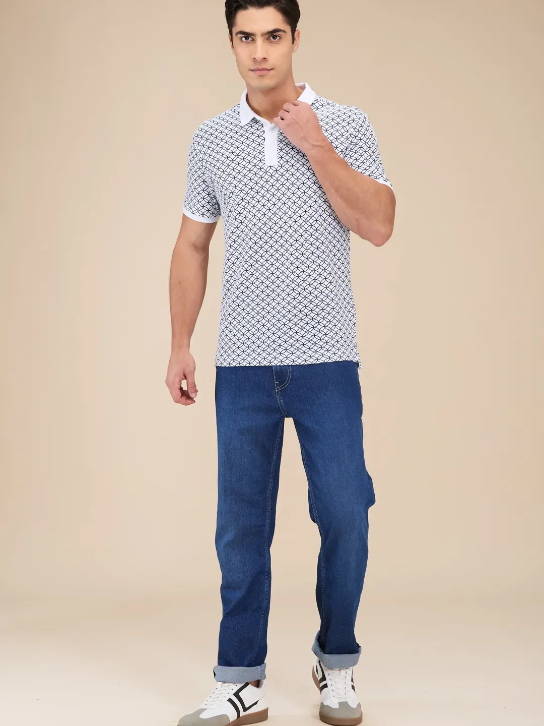 Blue Straight Fit Denims For Men By Being Human Clothing - Image 2