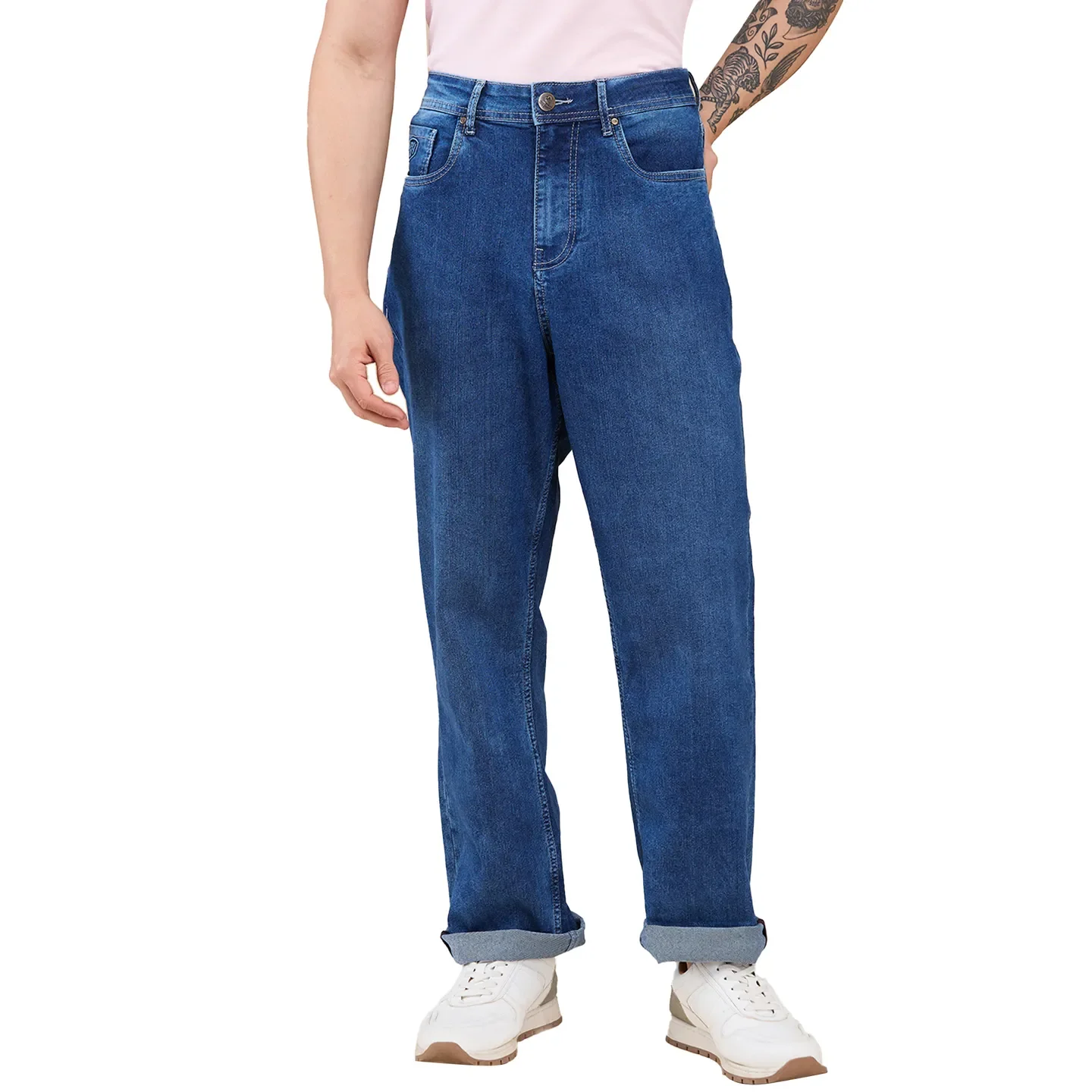 Blue Anti Fit Men's Denims by Being Human Clothing