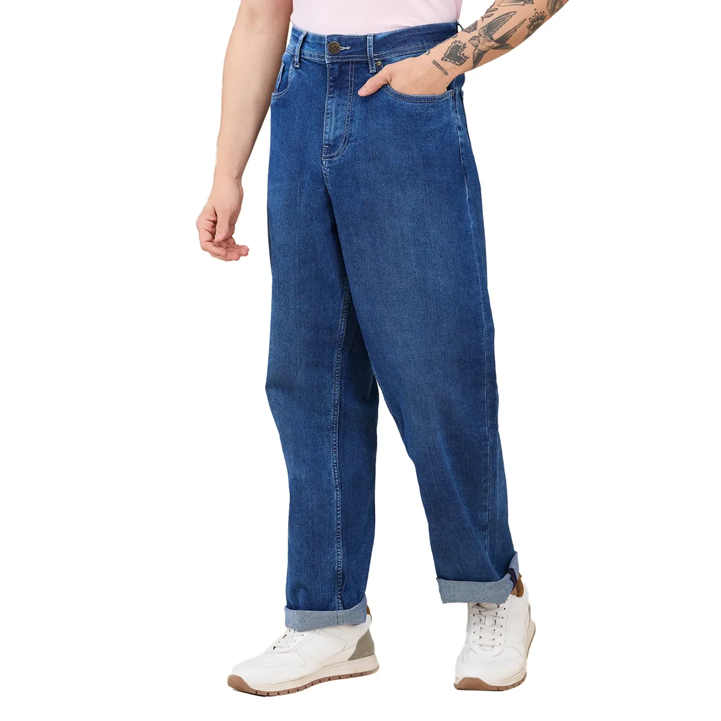 Blue Anti Fit Men's Denims by Being Human Clothing - Image 4