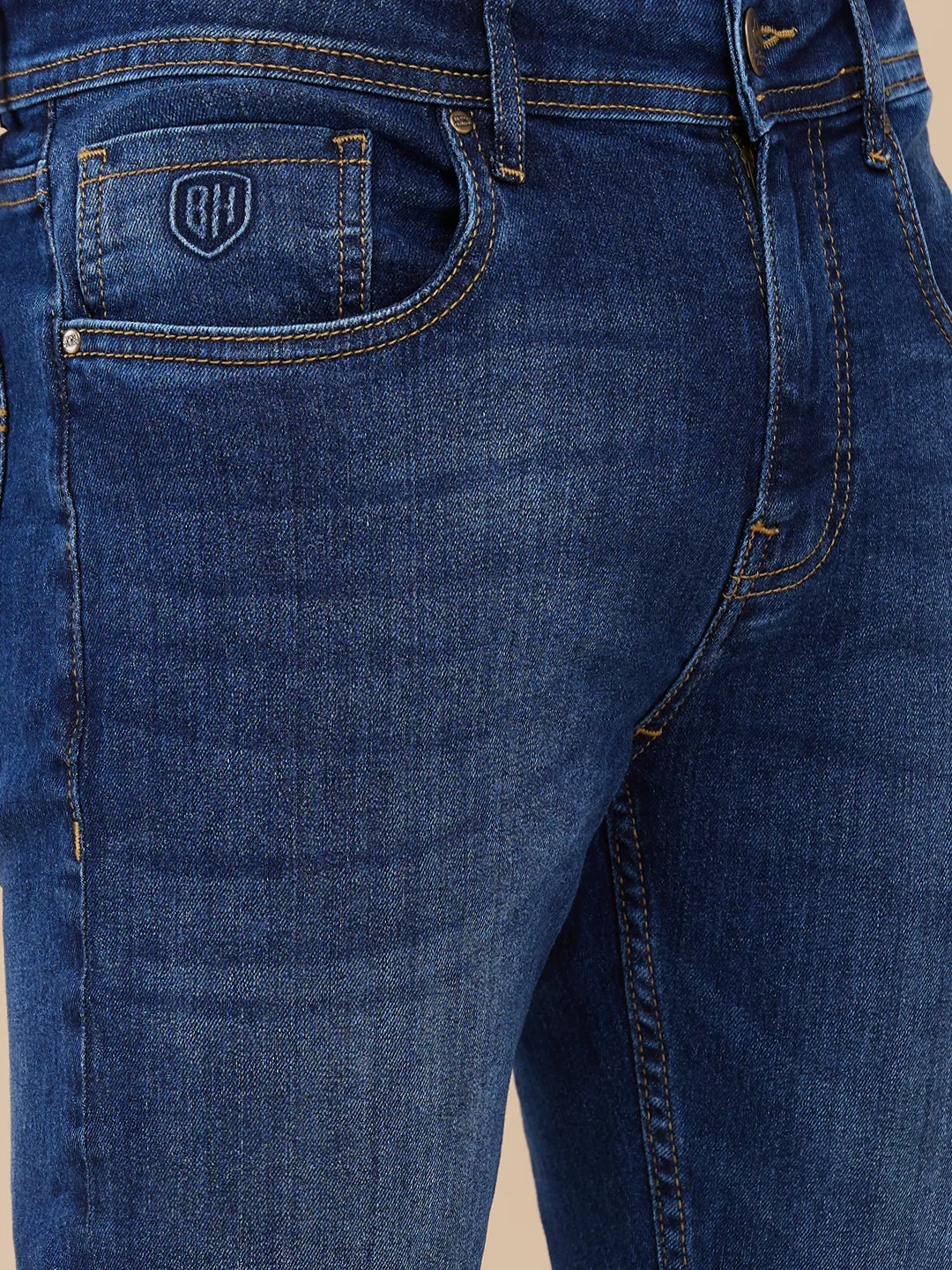 Blue Slim Fit Men's Denims by Being Human Clothing - Image 5