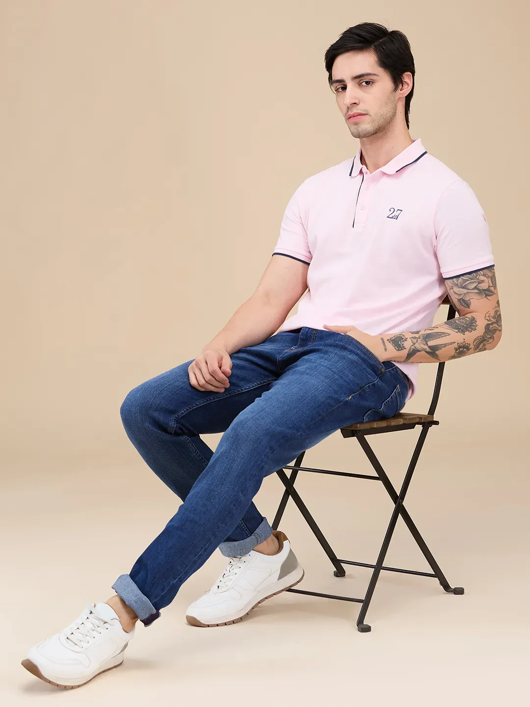 Blue Slim Fit Men's Denims by Being Human Clothing - Image 6