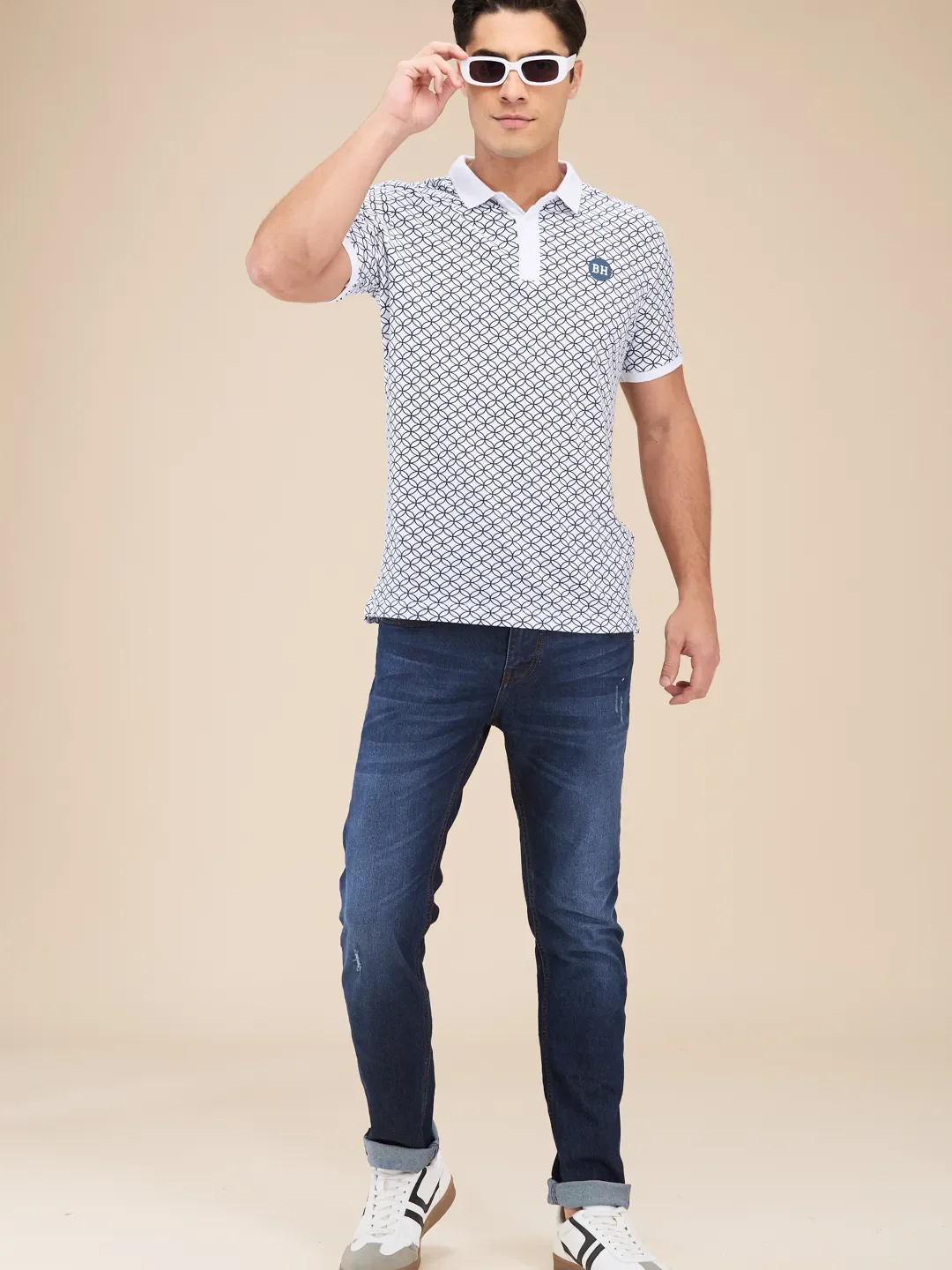 Blue Slim Fit Denims For Men By Being Human Clothing - Image 6