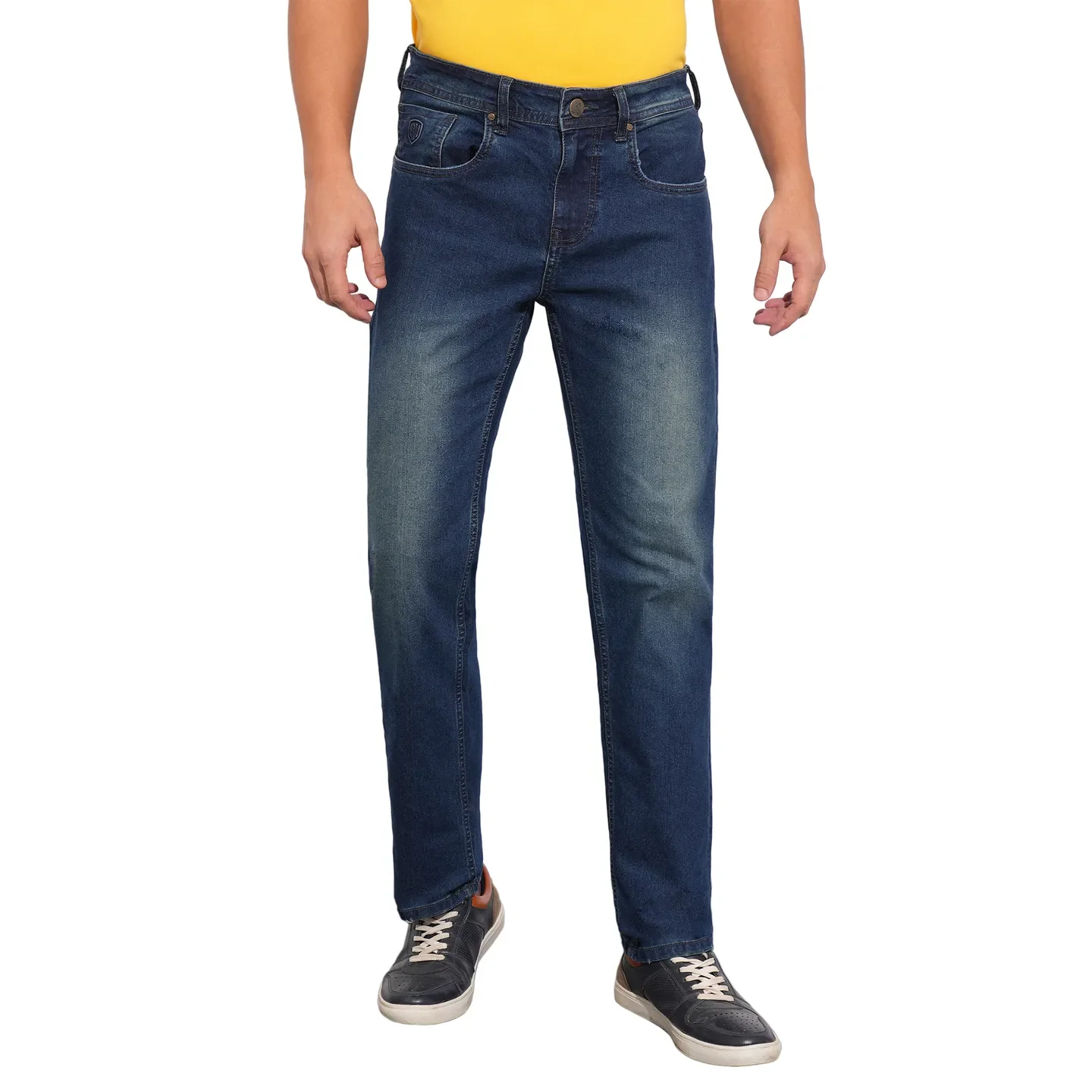 Blue Straight Fit Men's Denims by Being Human Clothing
