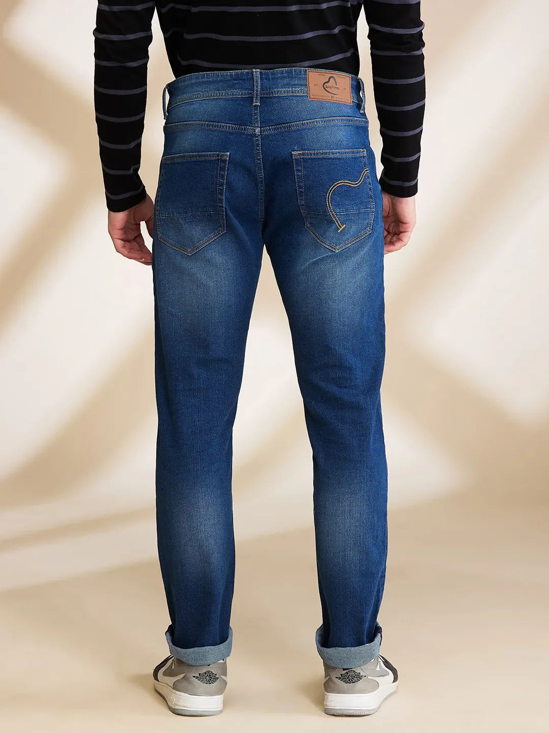 Blue Slim Fit Men's Denims by Being Human Clothing - Image 3