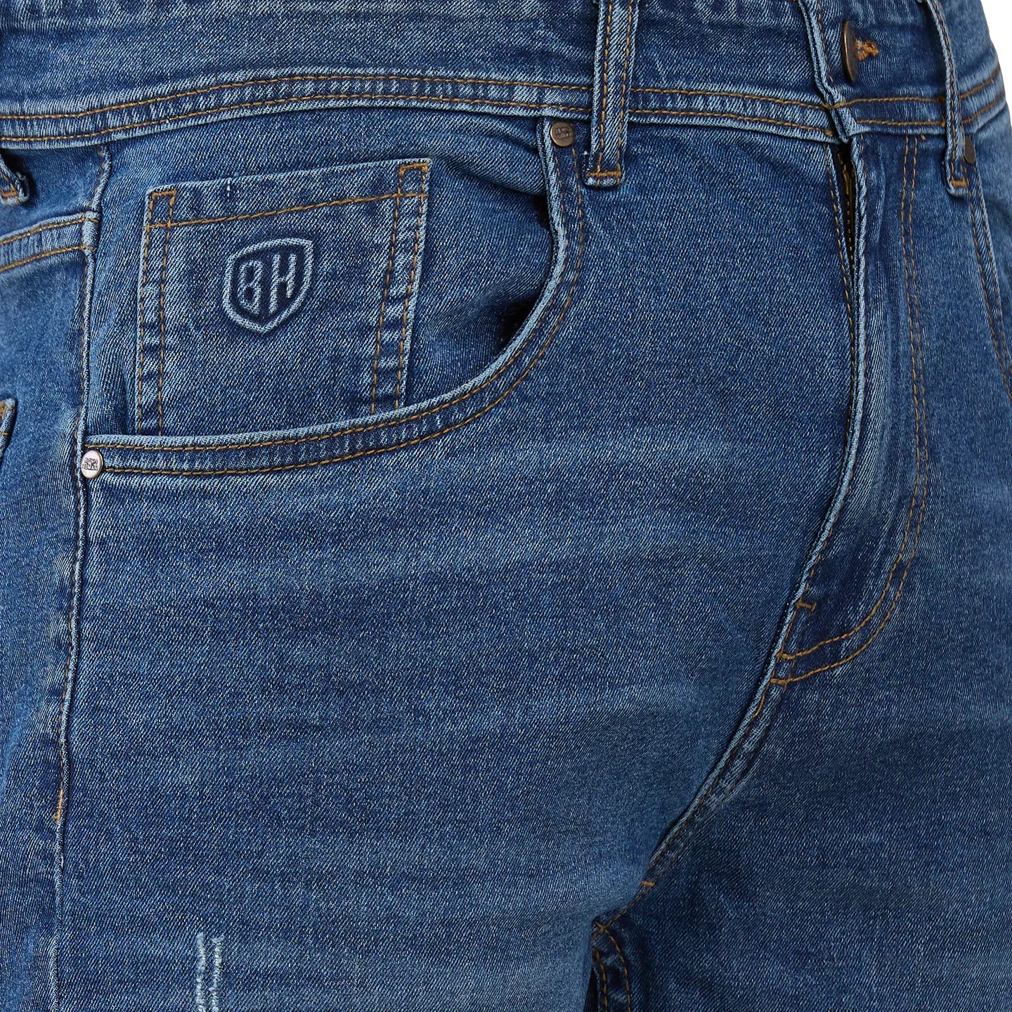 Blue Straight Fit Men's Denims by Being Human Clothing - Image 5