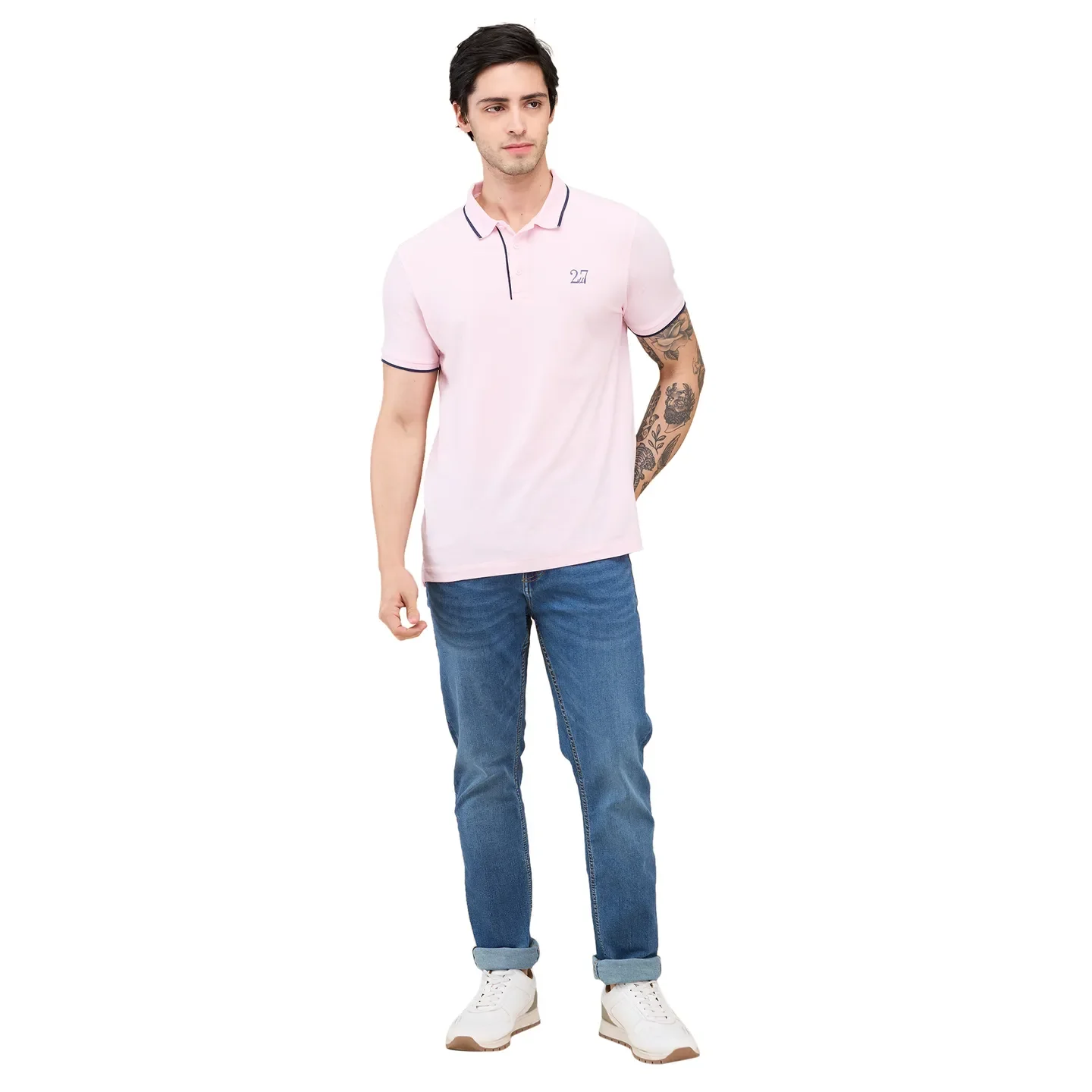 Blue Straight Fit Men's Denims by Being Human Clothing - Image 2