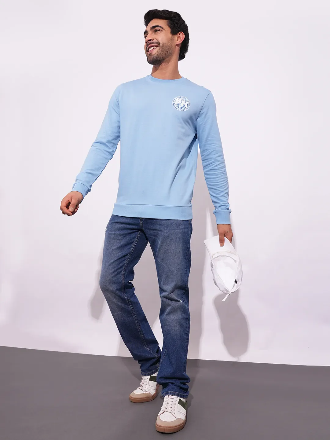 Blue Straight Fit Men's Denims by Being Human Clothing - Image 4