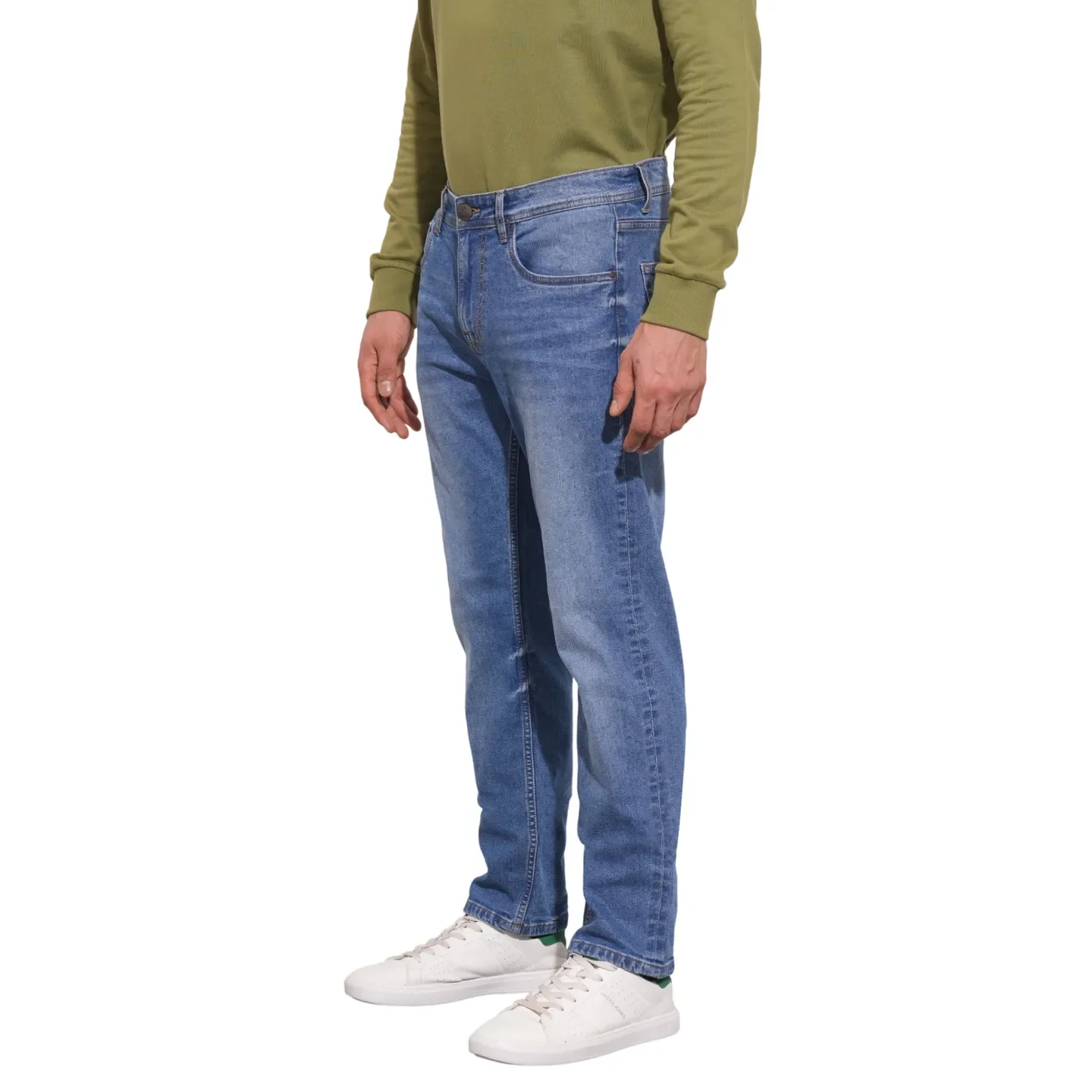 Blue Straight Fit Men's Denims by Being Human Clothing - Image 4