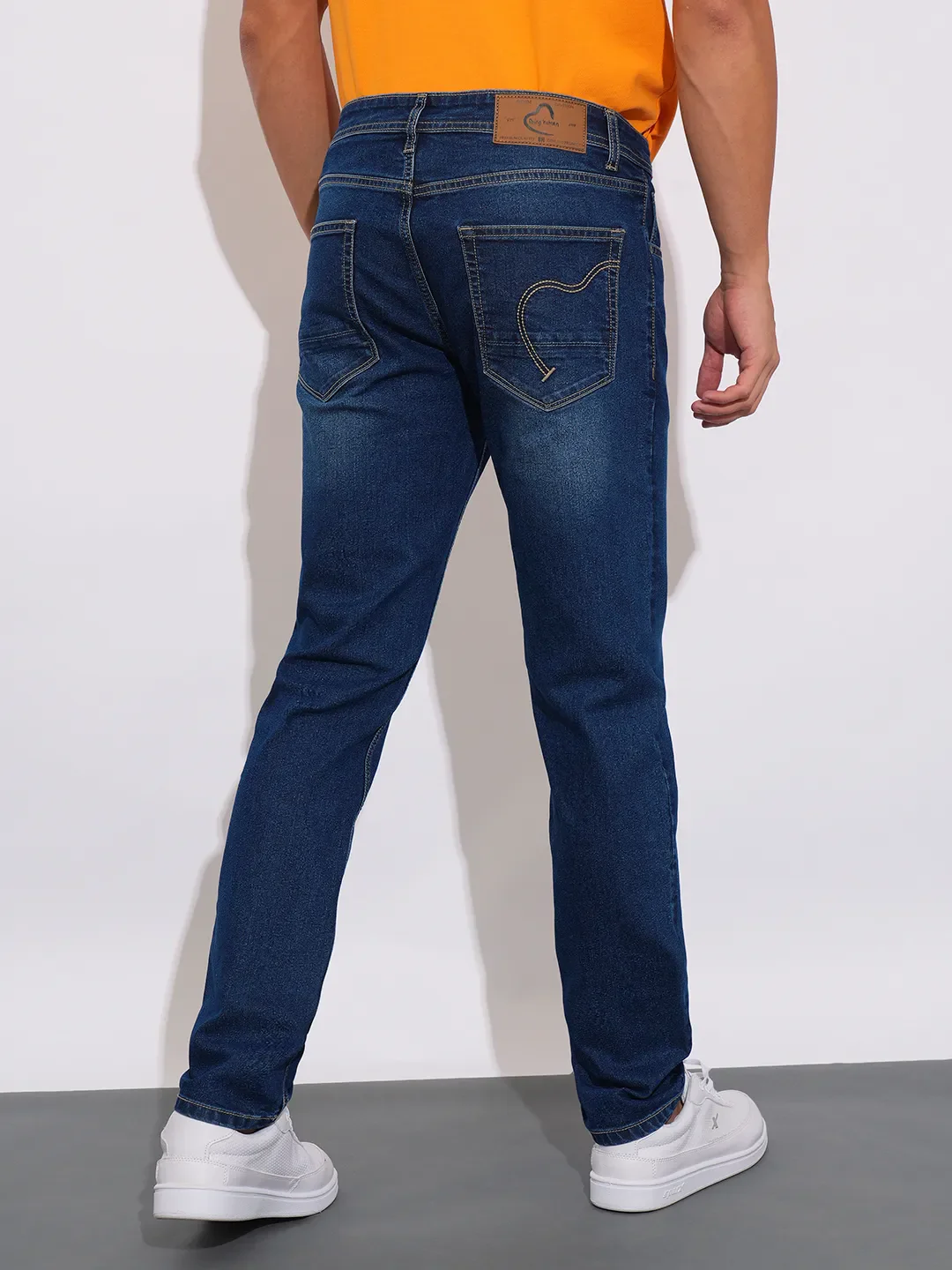 Blue Slim Fit Men's Denims by Being Human Clothing - Image 3