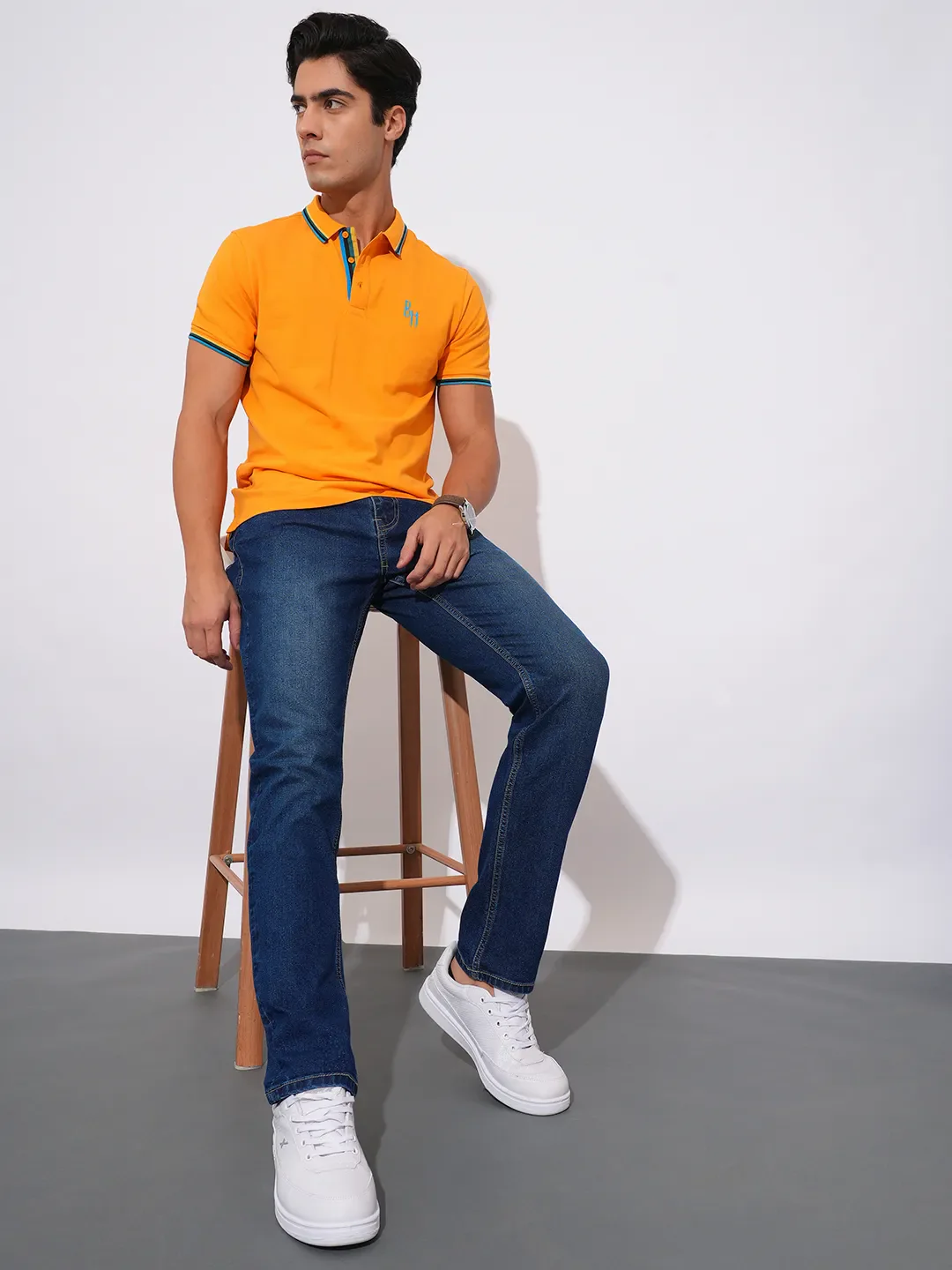 Blue Slim Fit Men's Denims by Being Human Clothing - Image 4