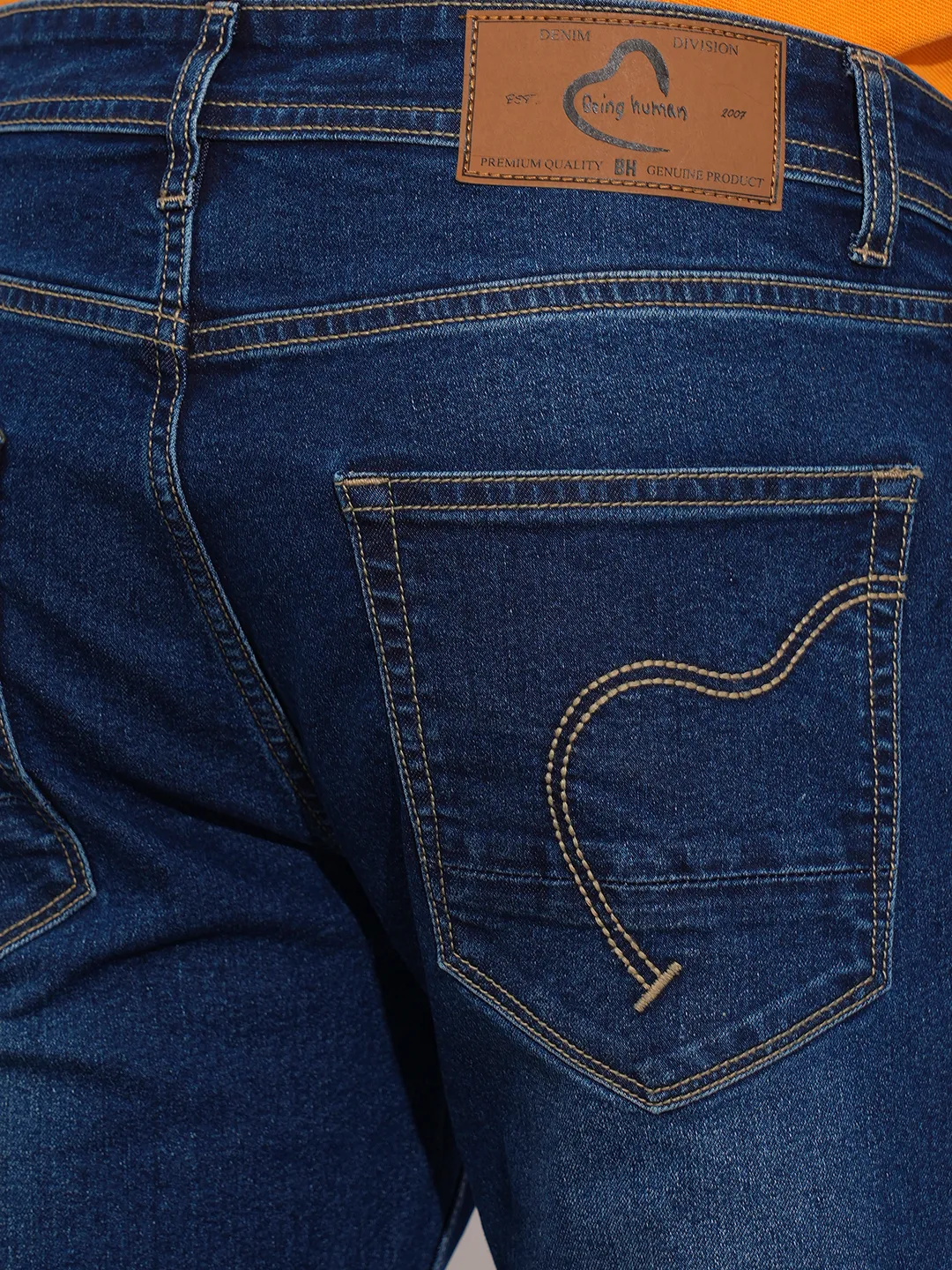 Blue Slim Fit Men's Denims by Being Human Clothing - Image 6
