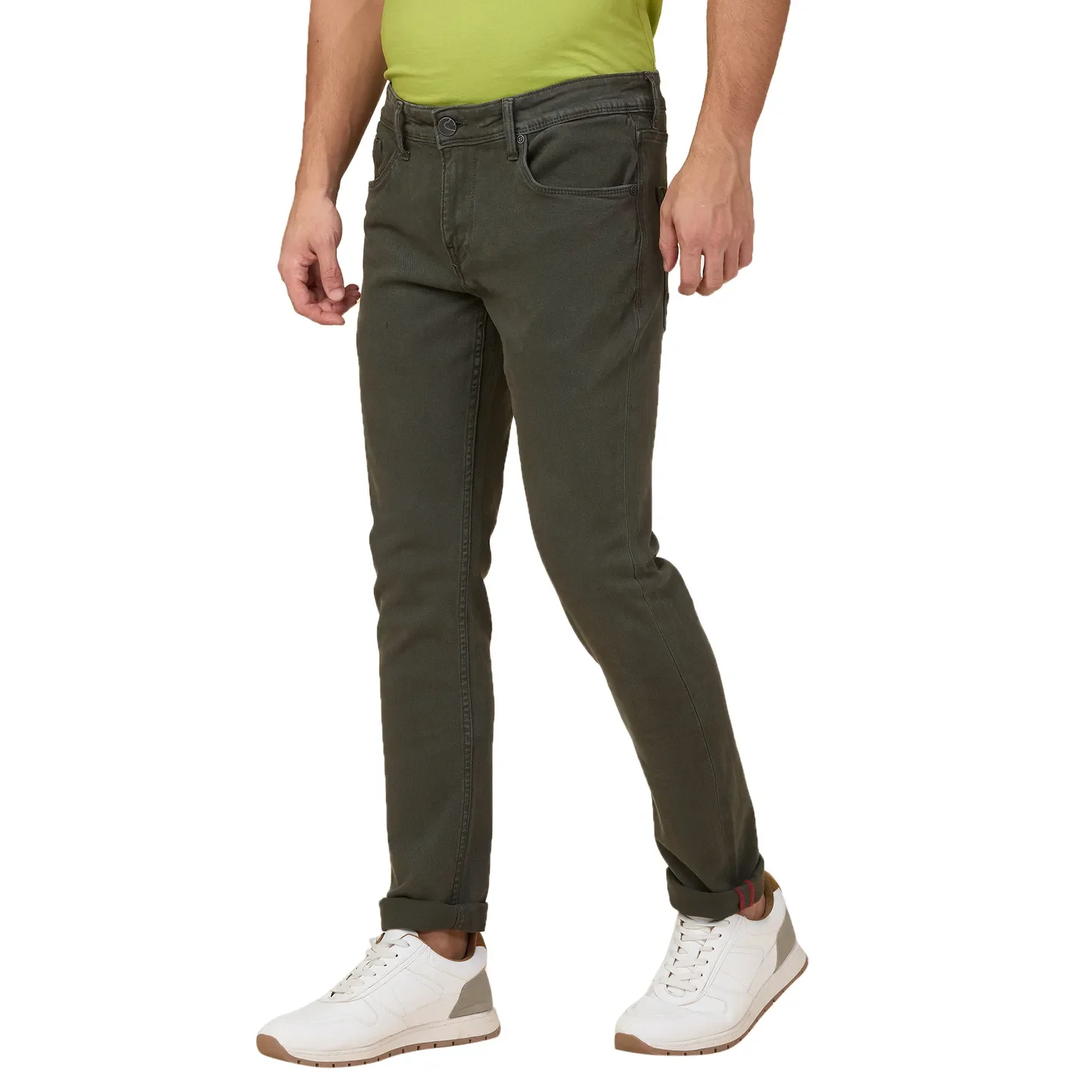 Green Skinny Fit Men's Denims by Being Human Clothing - Image 4