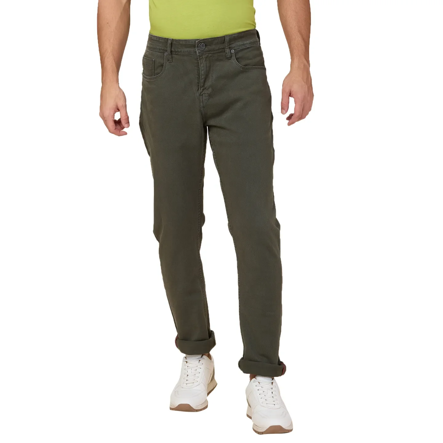 Green Slim Fit Men's Denims by Being Human Clothing
