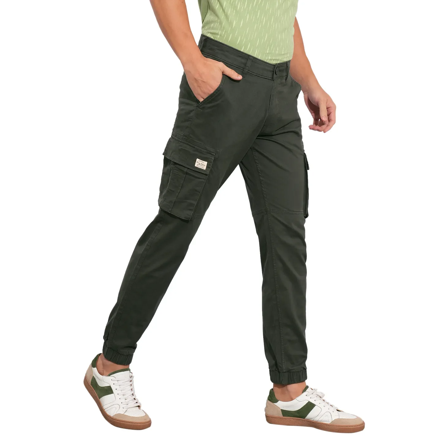 Green Jogger fit Men's Joggers by Being Human Clothing - Image 2