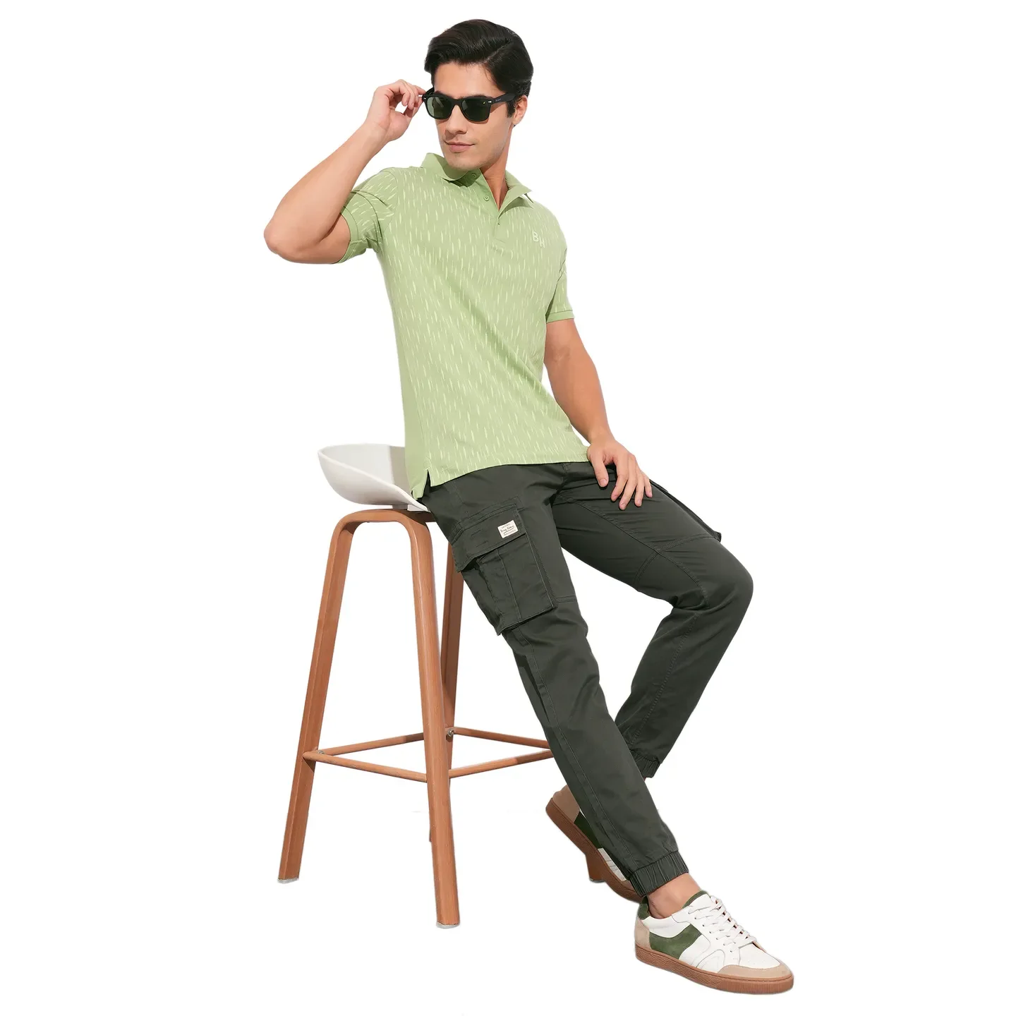 Green Jogger fit Men's Joggers by Being Human Clothing - Image 4