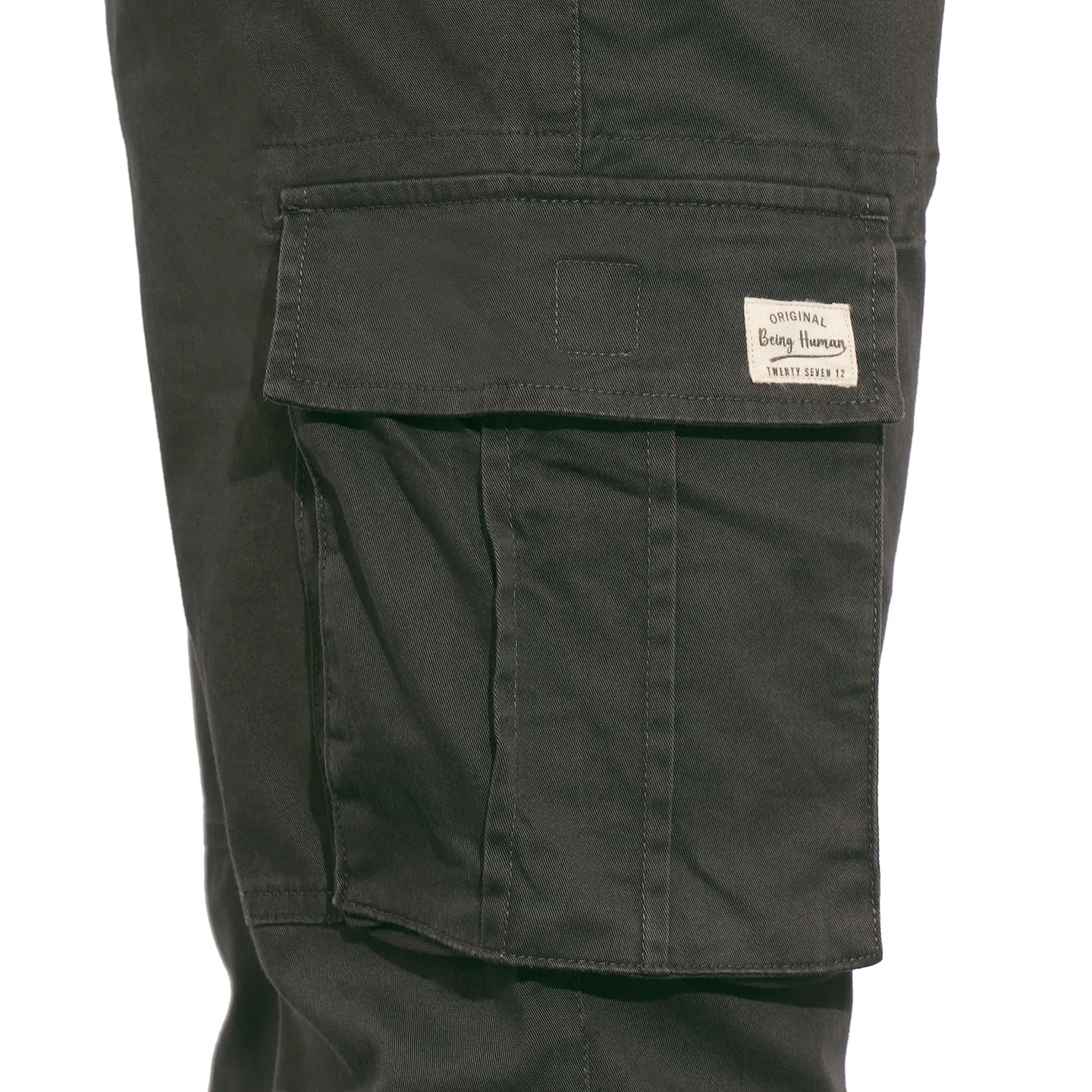 Charcoal Slim Fit Joggers For Men By Being Human Clothing - Image 6