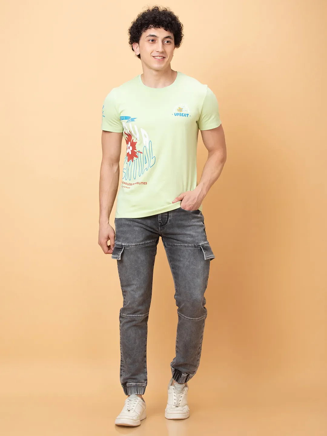 Grey Jogger Fit Denims For Men By Being Human Clothing - Image 5